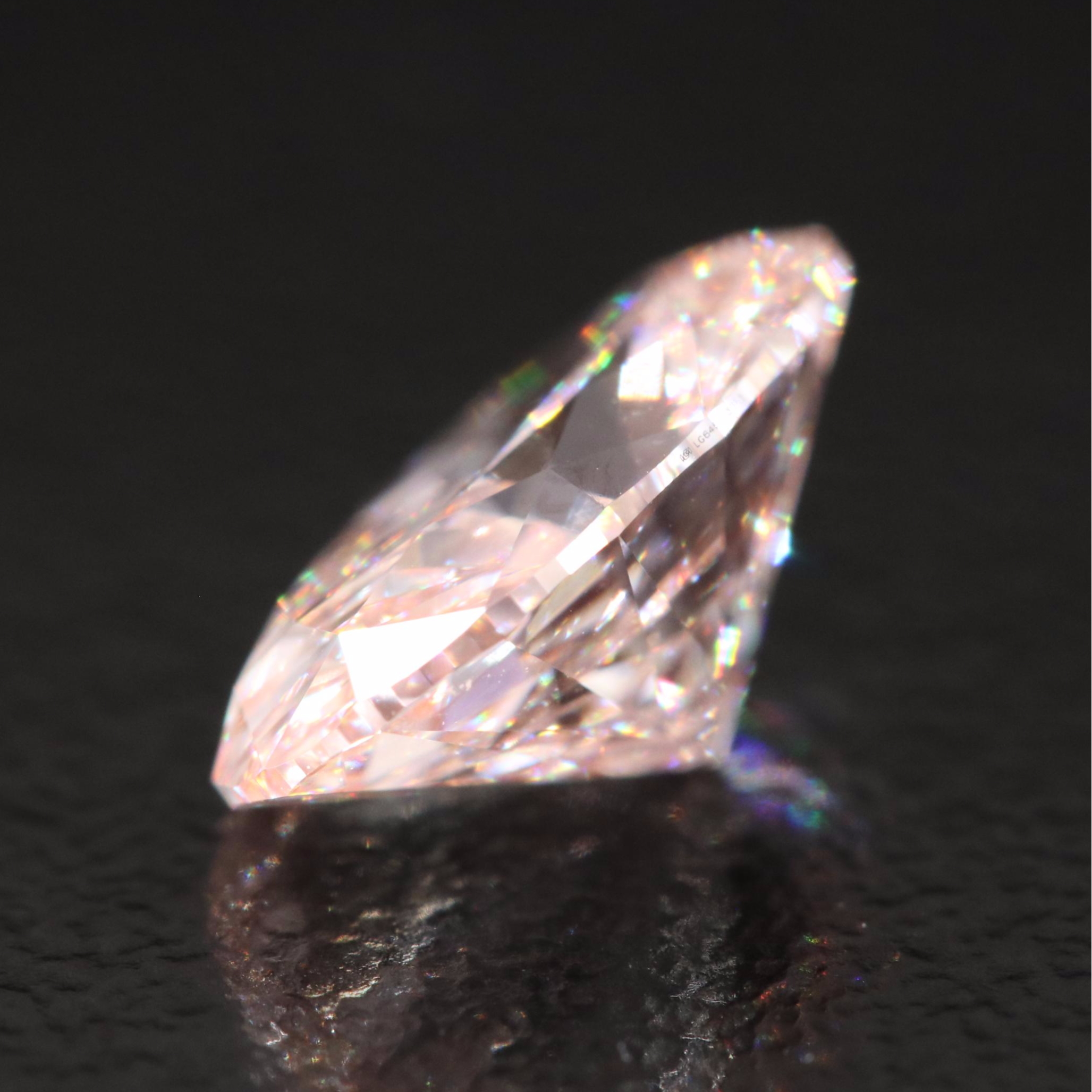 Loose 1.71 CT Fancy Intense Pink Lab Grown Diamond with IGI Report