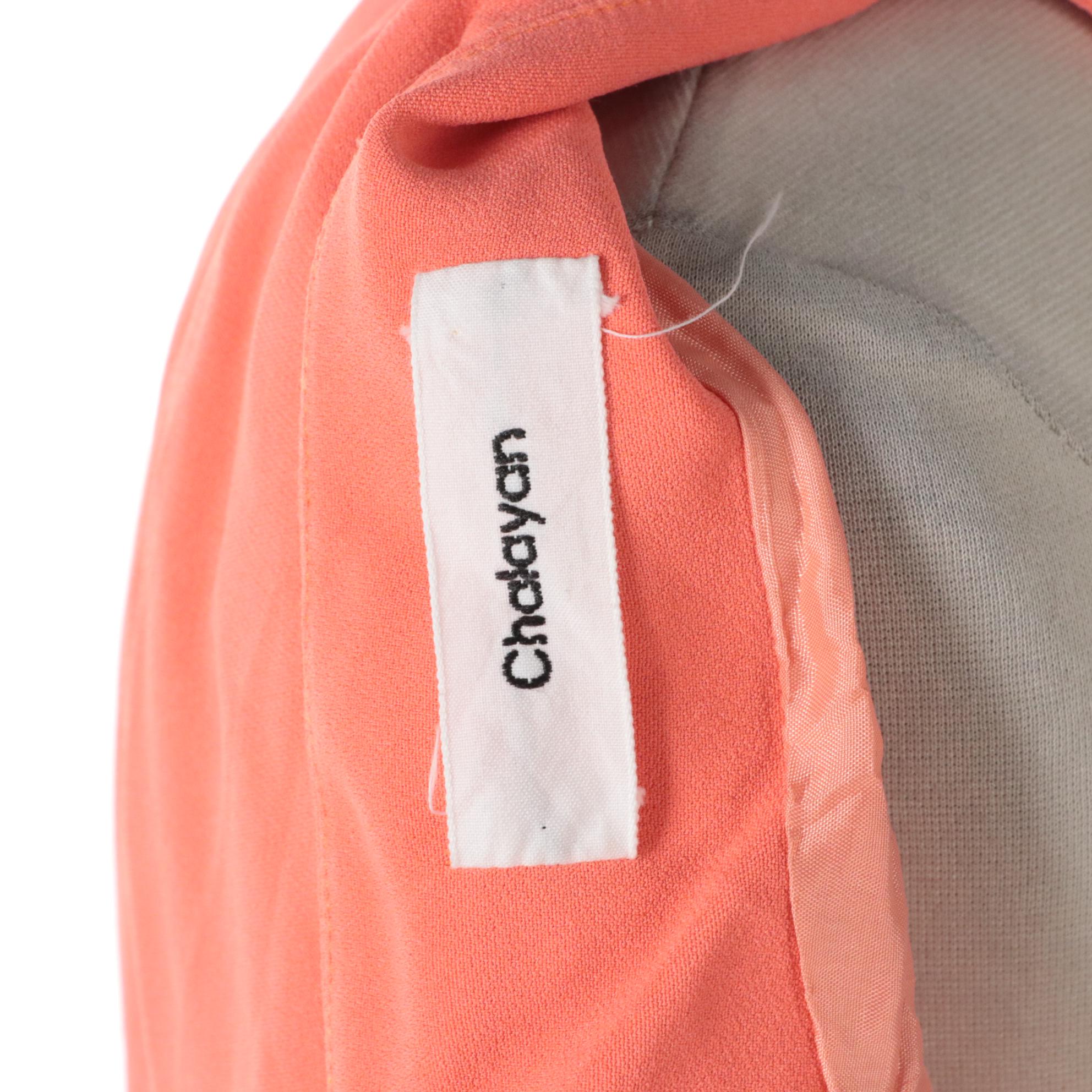 Hussein Chalayan Sleeveless Asymmetrical Tailored Top in Coral Viscose Blend