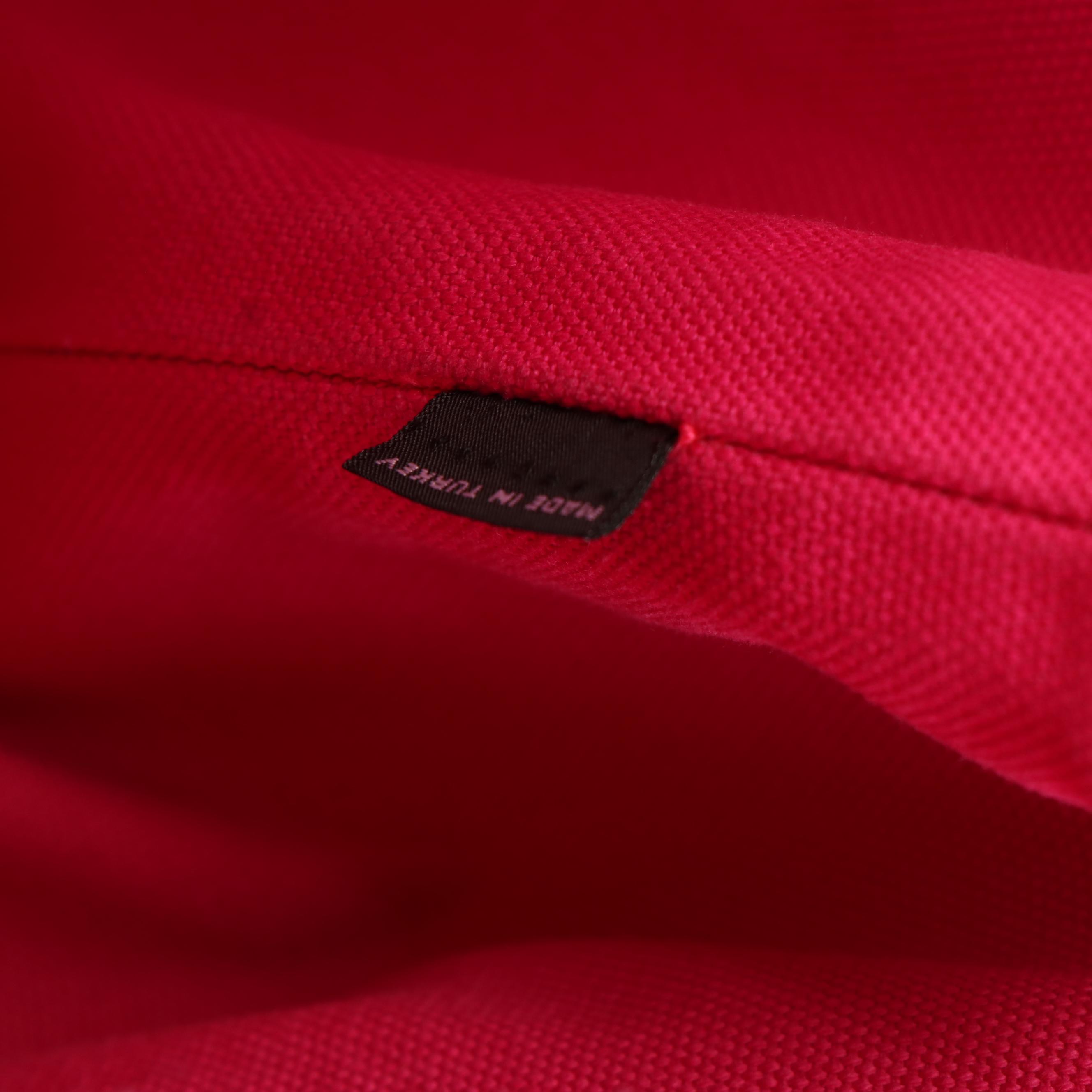 Prada Canapa Logo Tote Bag in Pink Fuchsia Canvas