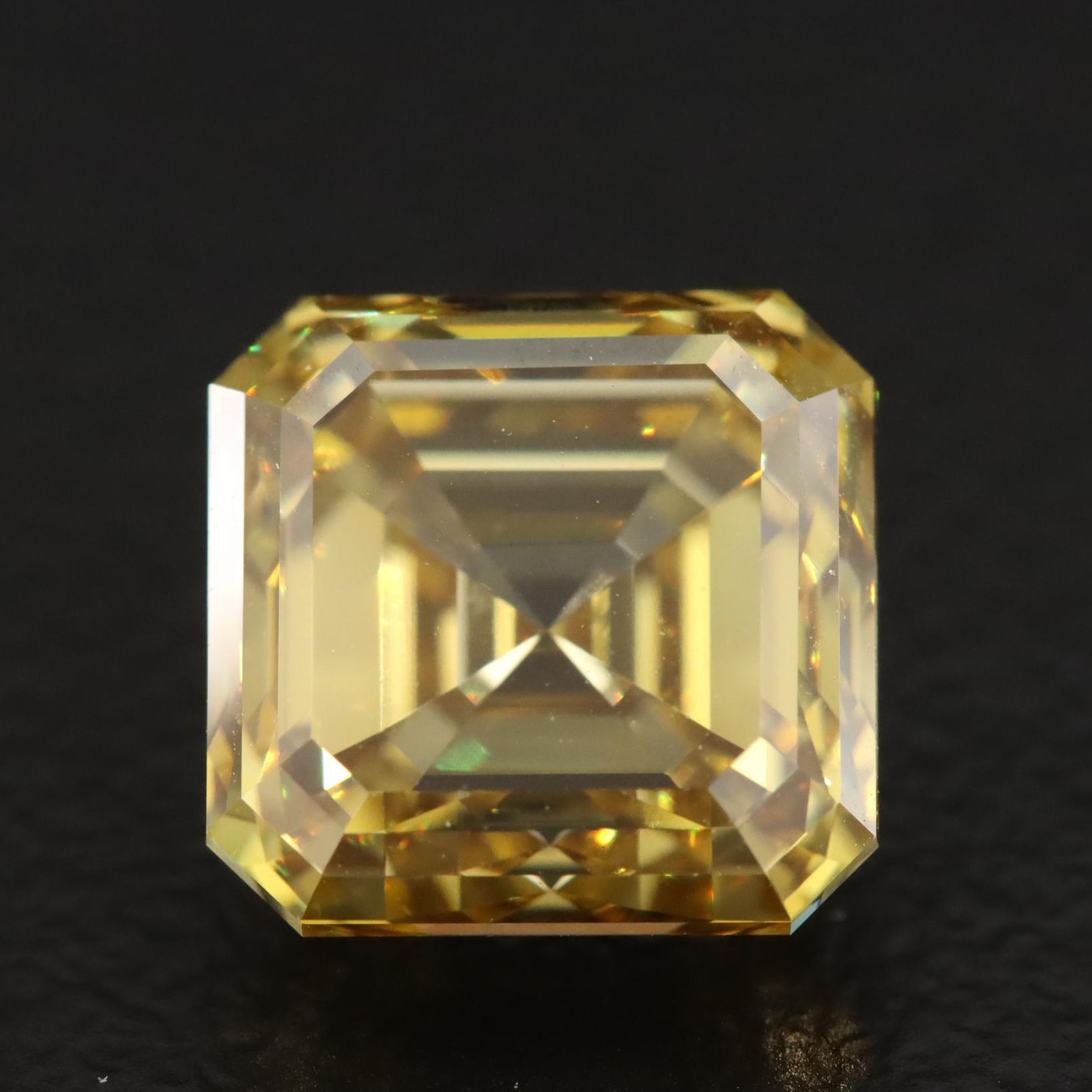 Loose 4.33 CT Fancy Intense Yellow Lab Grown Diamond with IGI Report