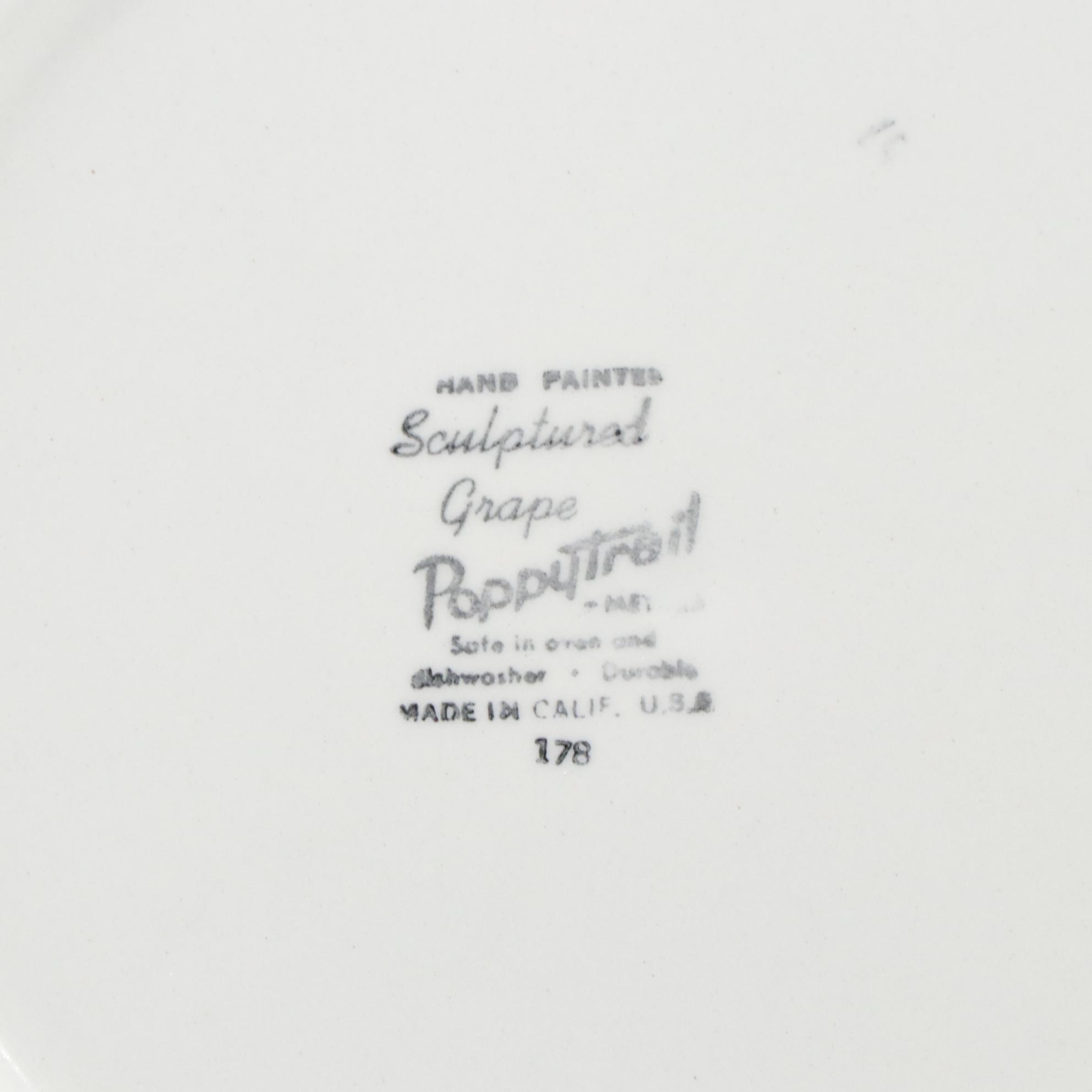 Poppy Trail "Sculptured Grape" Dinnerware Set