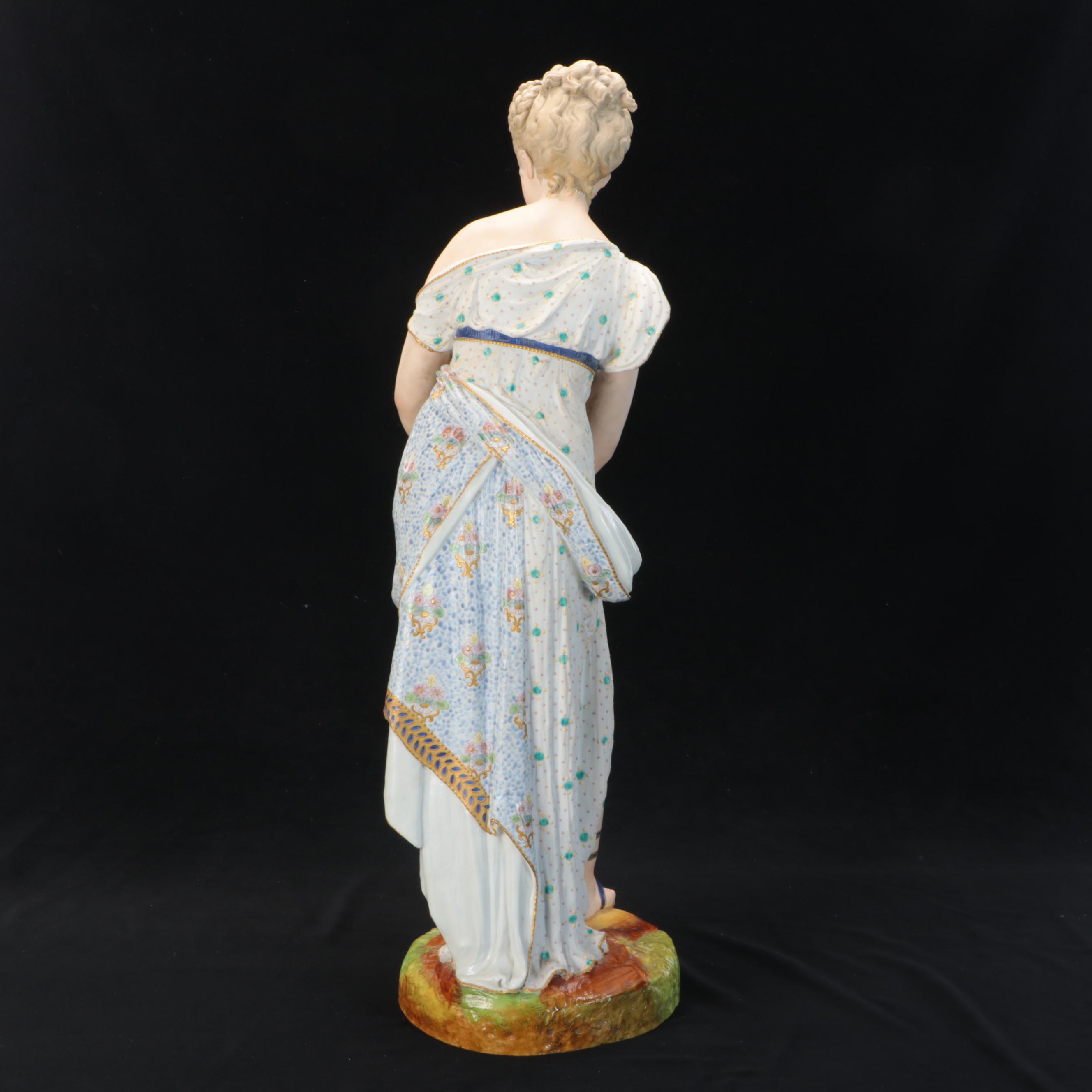 Vion et Baury French Bisque Art Nouveau Style Allegorical Figurine, Late 19th C.