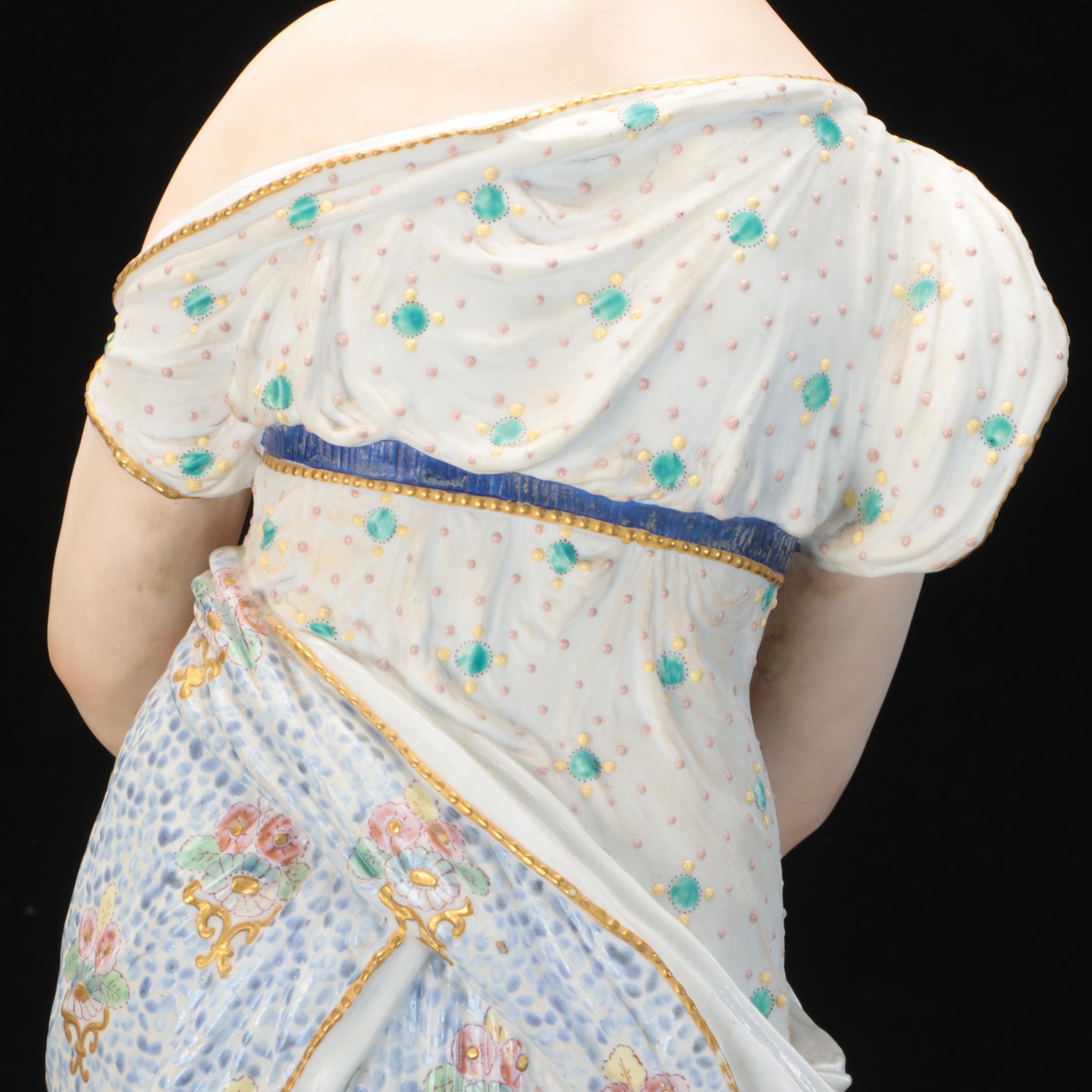 Vion et Baury French Bisque Art Nouveau Style Allegorical Figurine, Late 19th C.