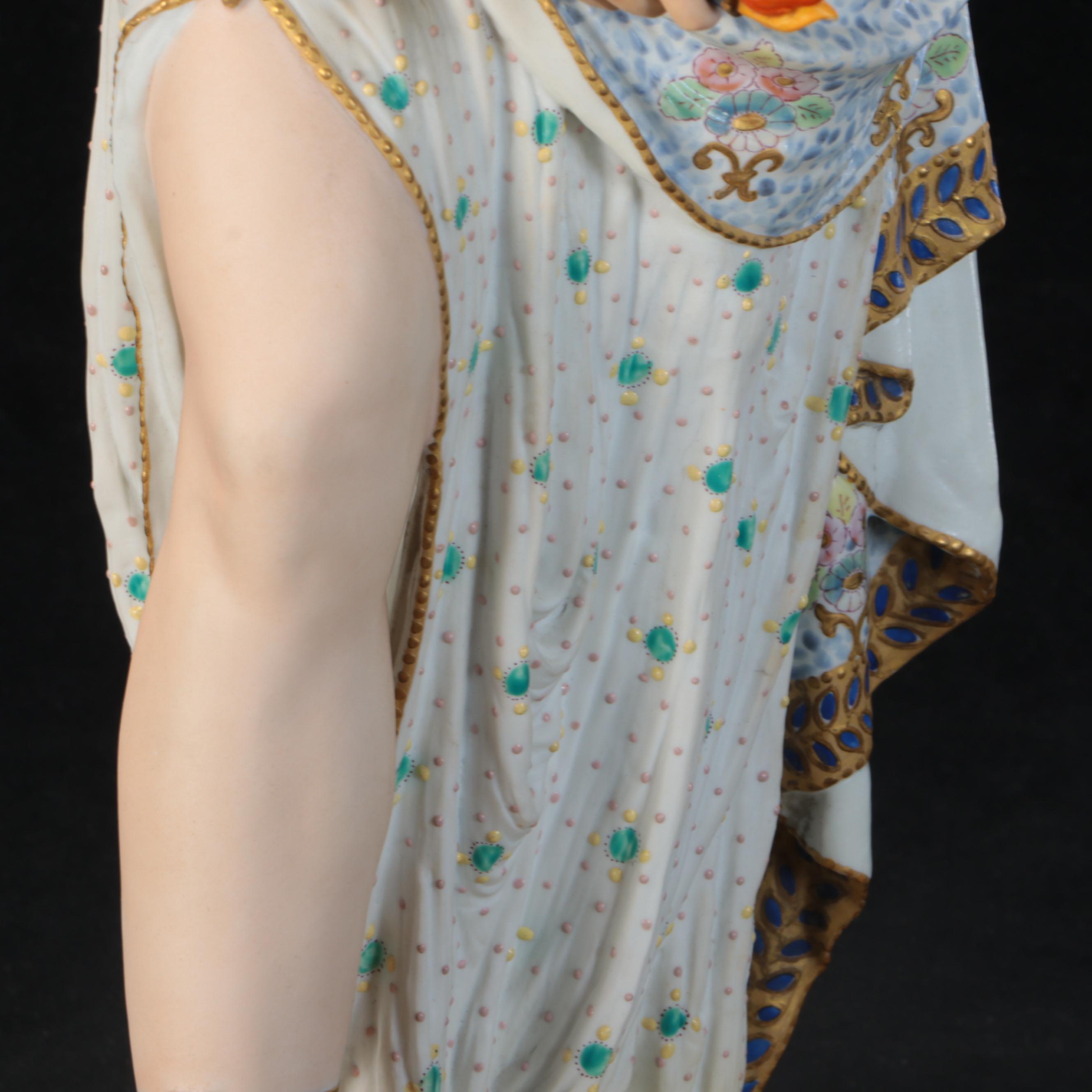 Vion et Baury French Bisque Art Nouveau Style Allegorical Figurine, Late 19th C.