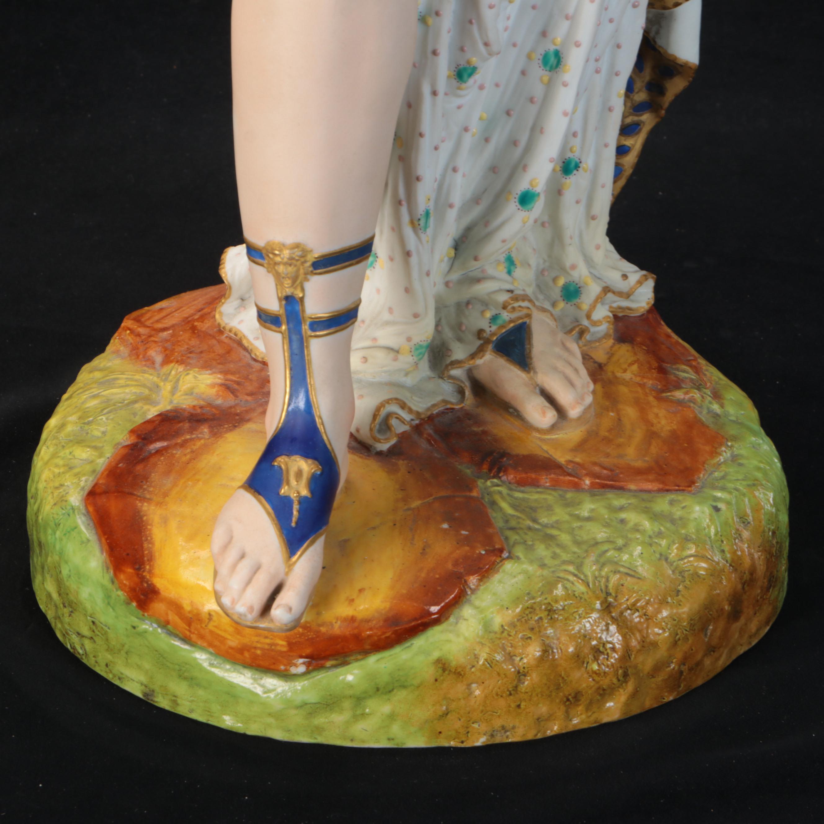 Vion et Baury French Bisque Art Nouveau Style Allegorical Figurine, Late 19th C.