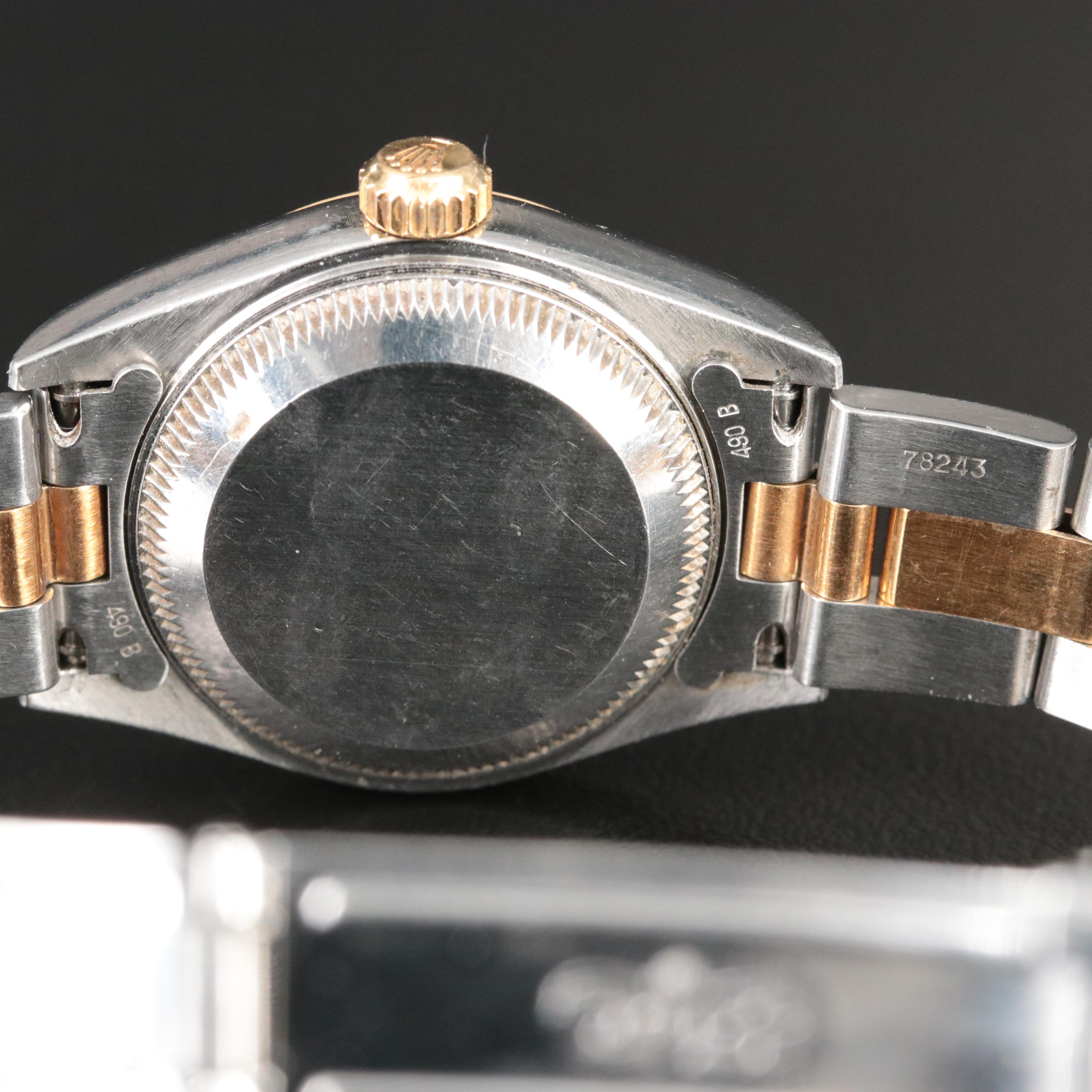 2000 Rolex Roman Slate Dial Two-Tone Datejust Watch