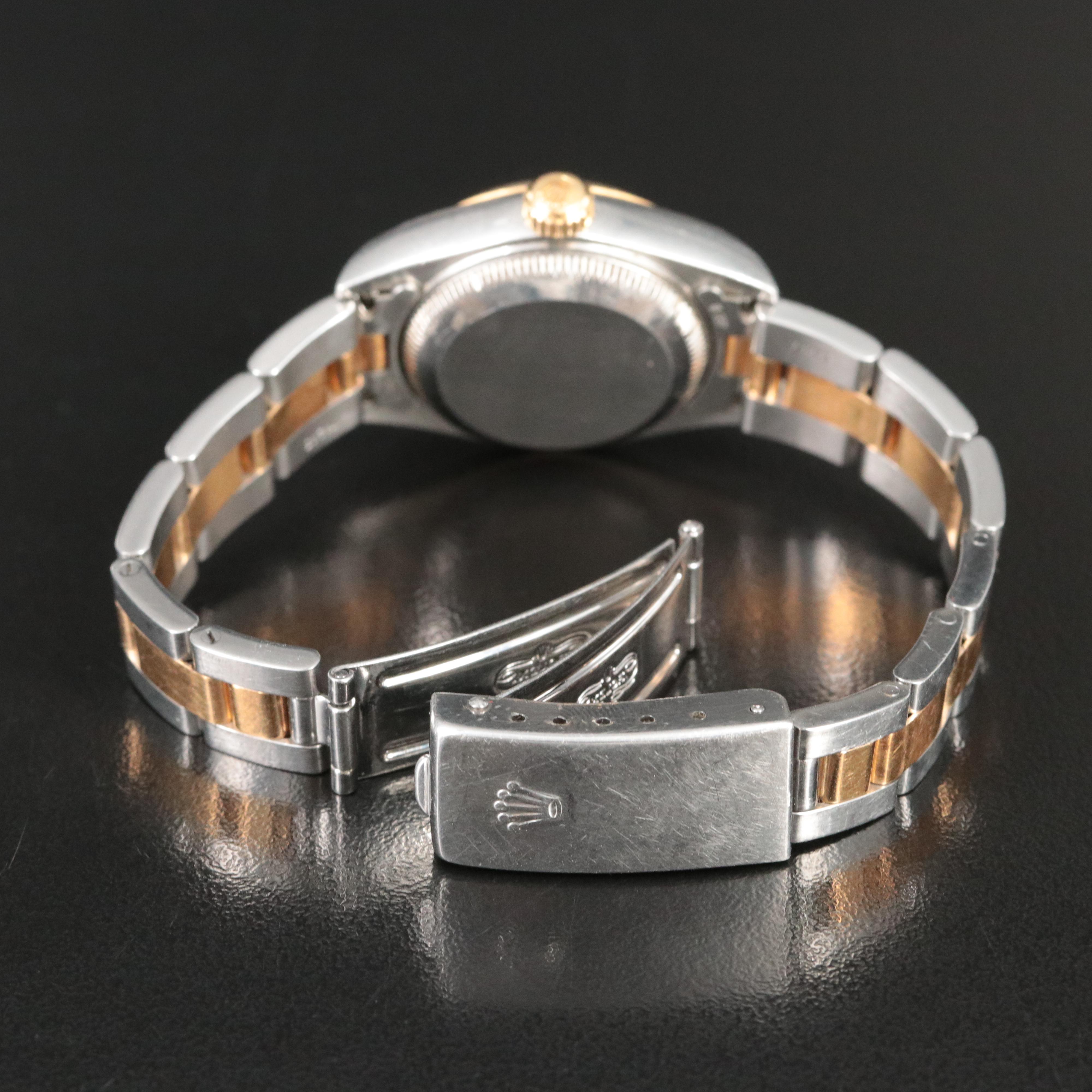 2000 Rolex Roman Slate Dial Two-Tone Datejust Watch