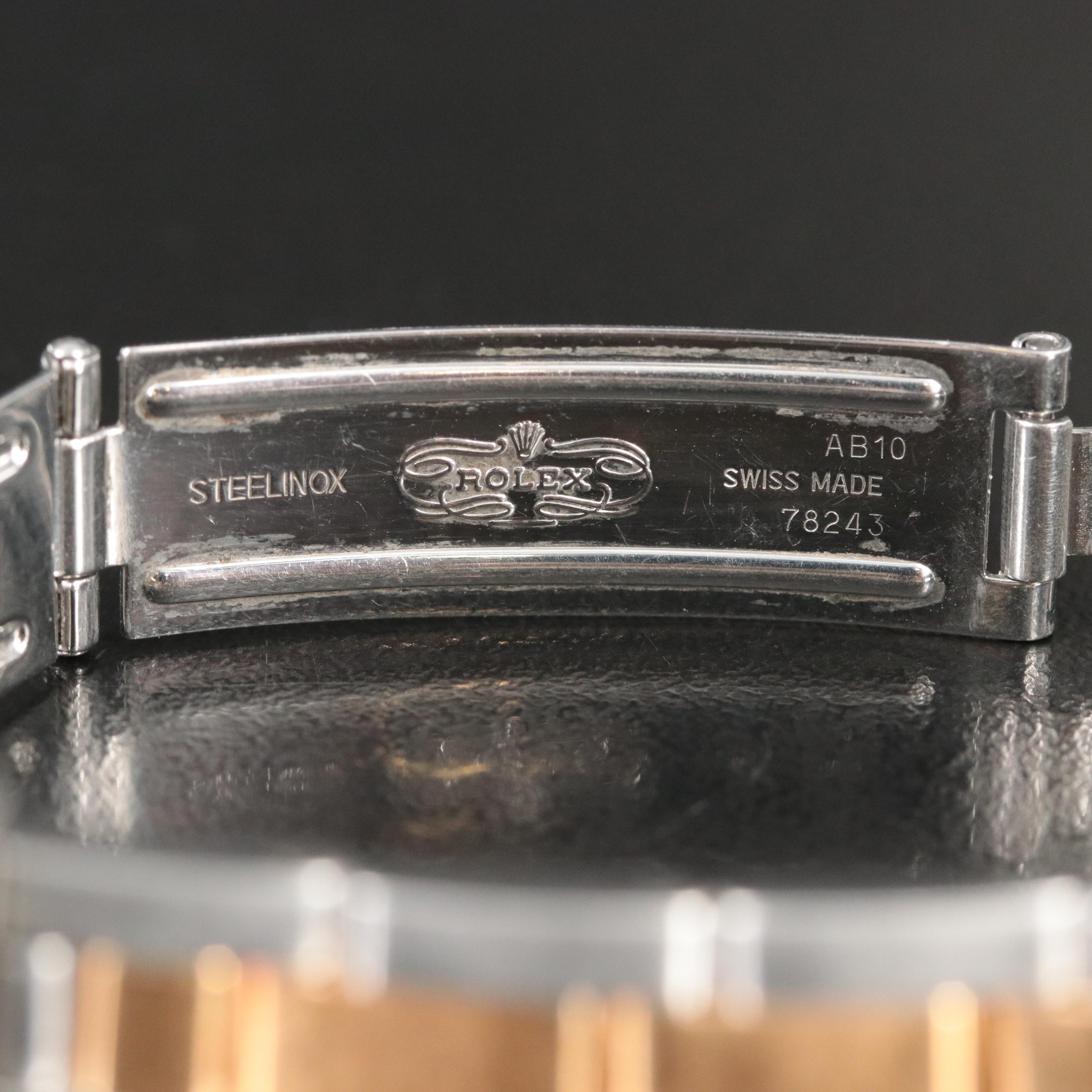 2000 Rolex Roman Slate Dial Two-Tone Datejust Watch