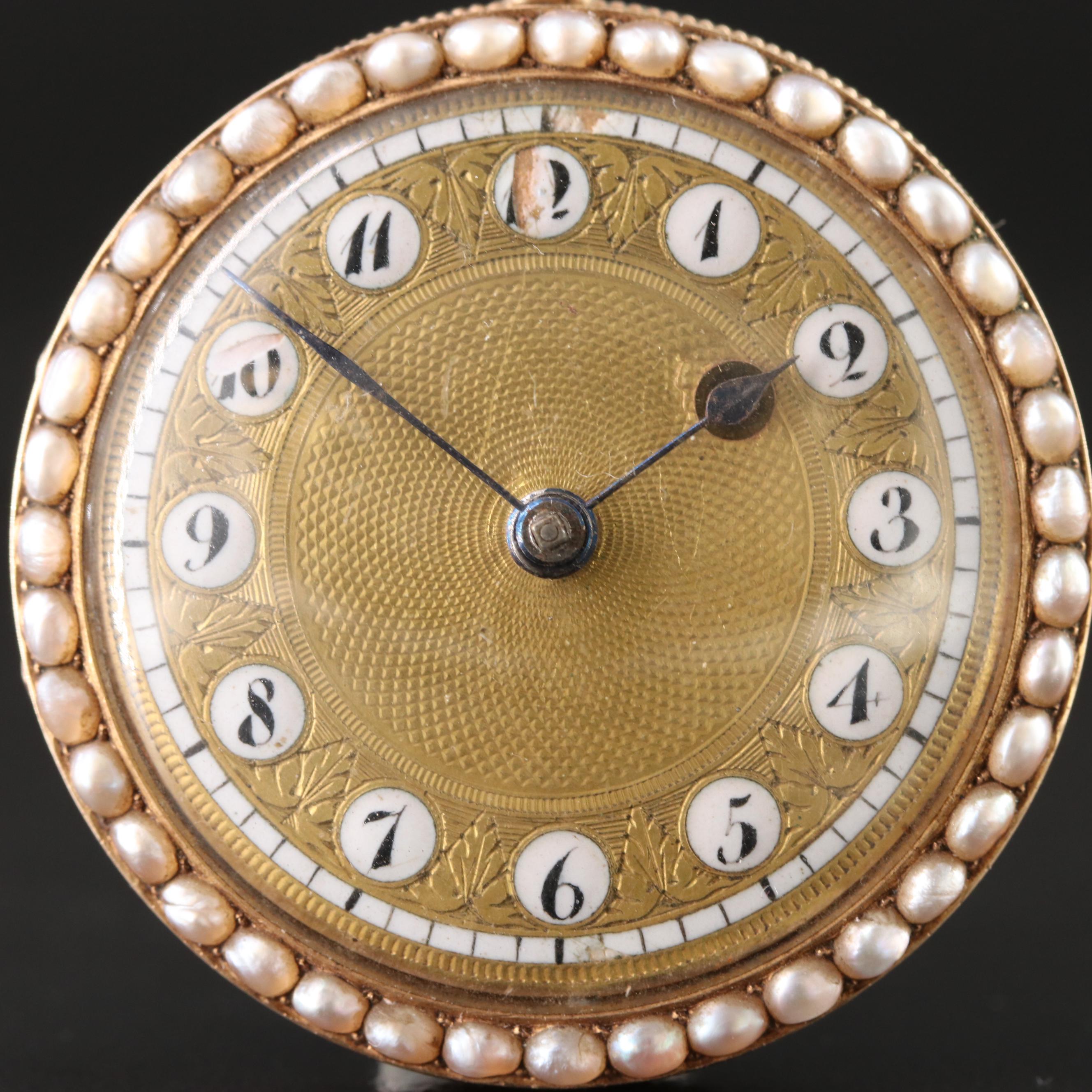 Antique 18K Key Wind and Set Pocket Watch