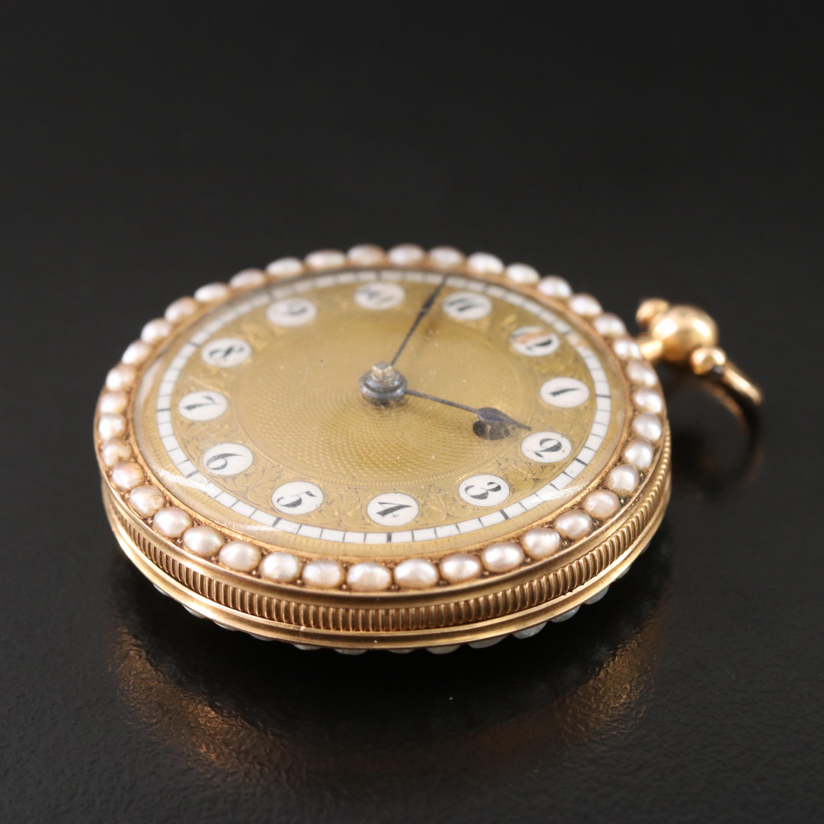 Antique 18K Key Wind and Set Pocket Watch