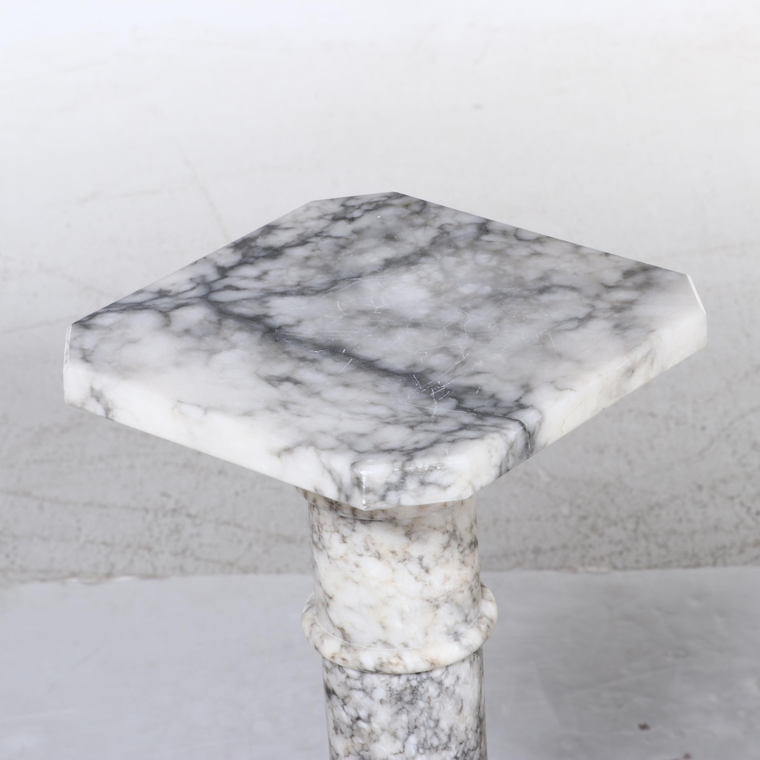 Carved Marble Plant Stand