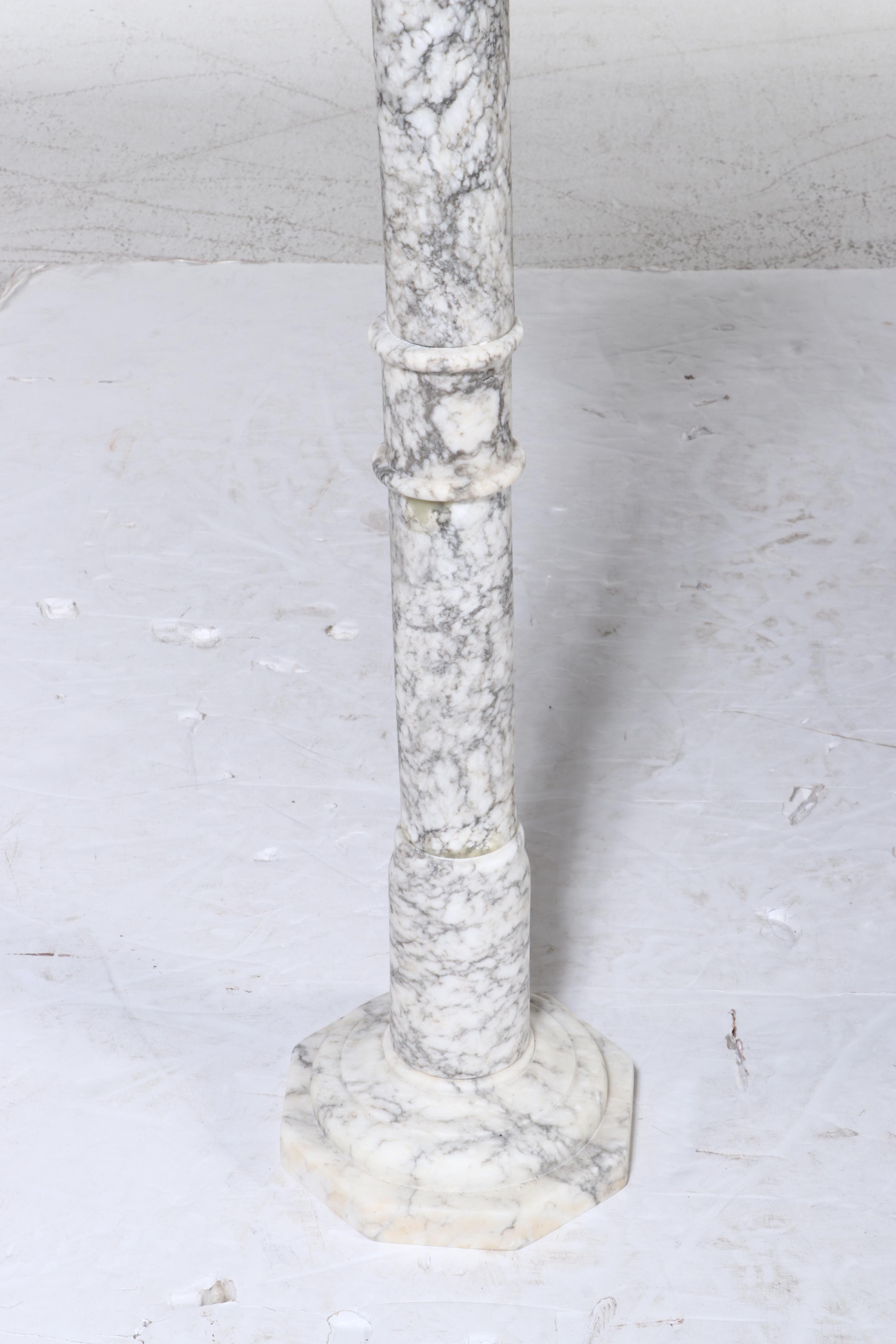 Carved Marble Plant Stand