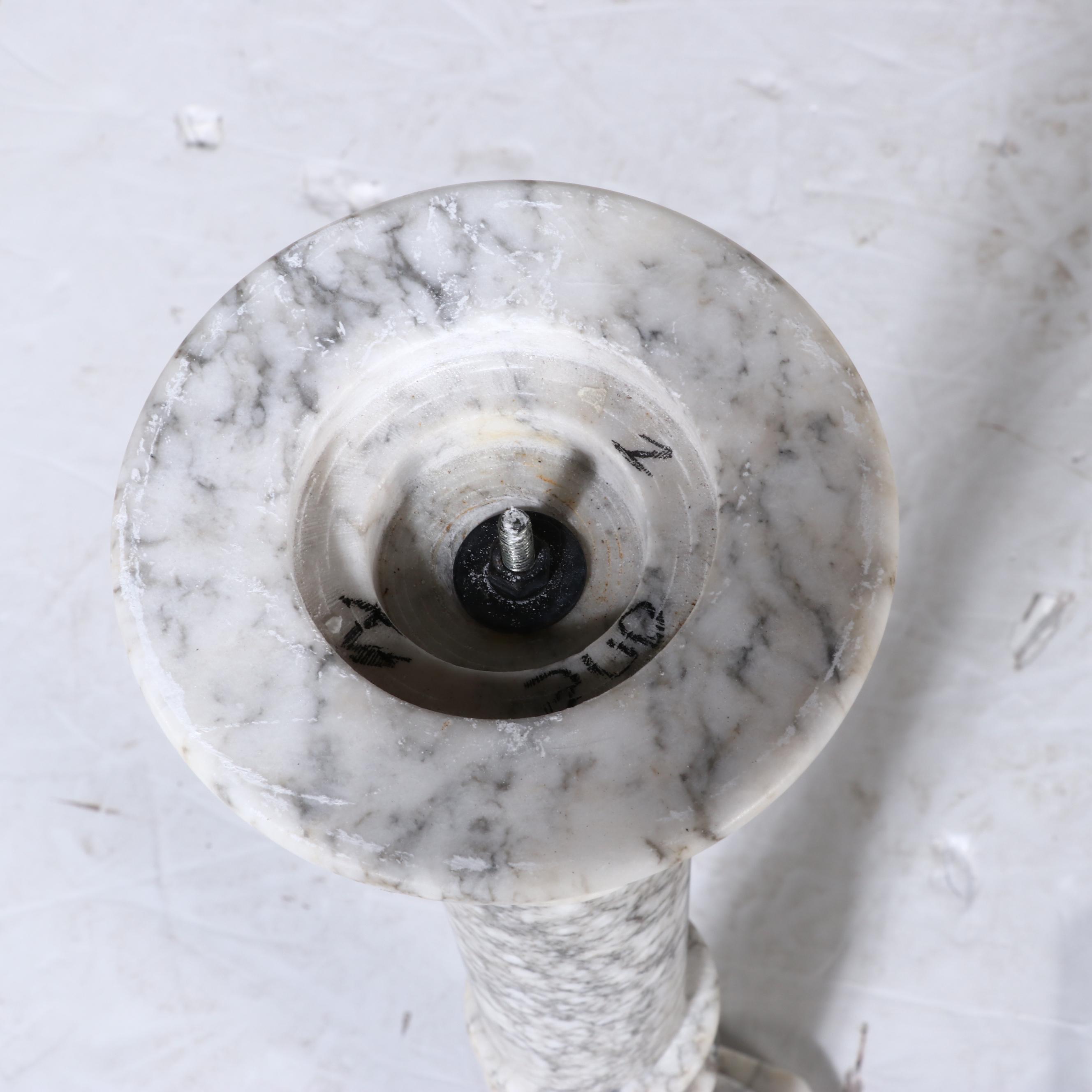 Carved Marble Plant Stand