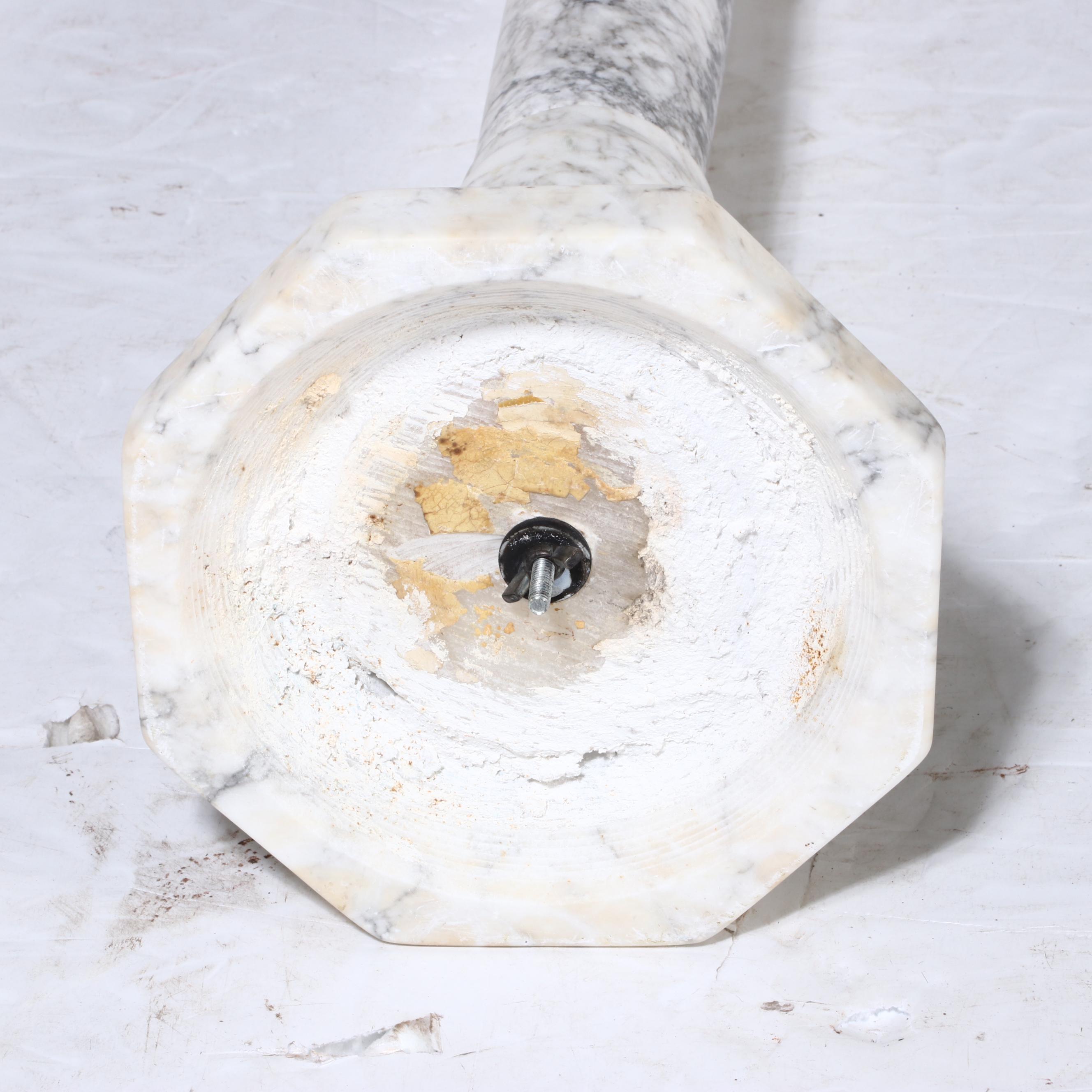 Carved Marble Plant Stand