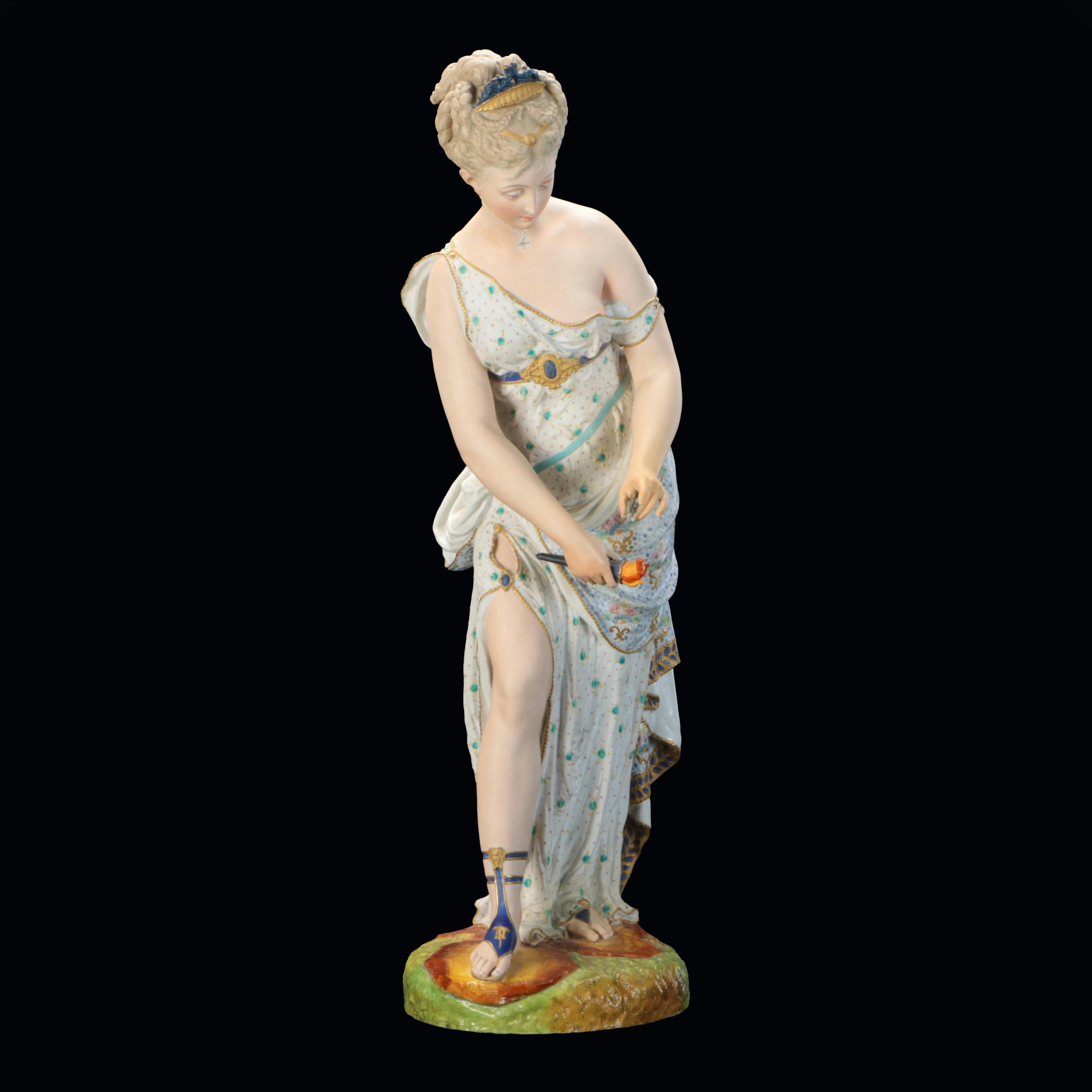 Vion et Baury French Bisque Art Nouveau Style Allegorical Figurine, Late 19th C.