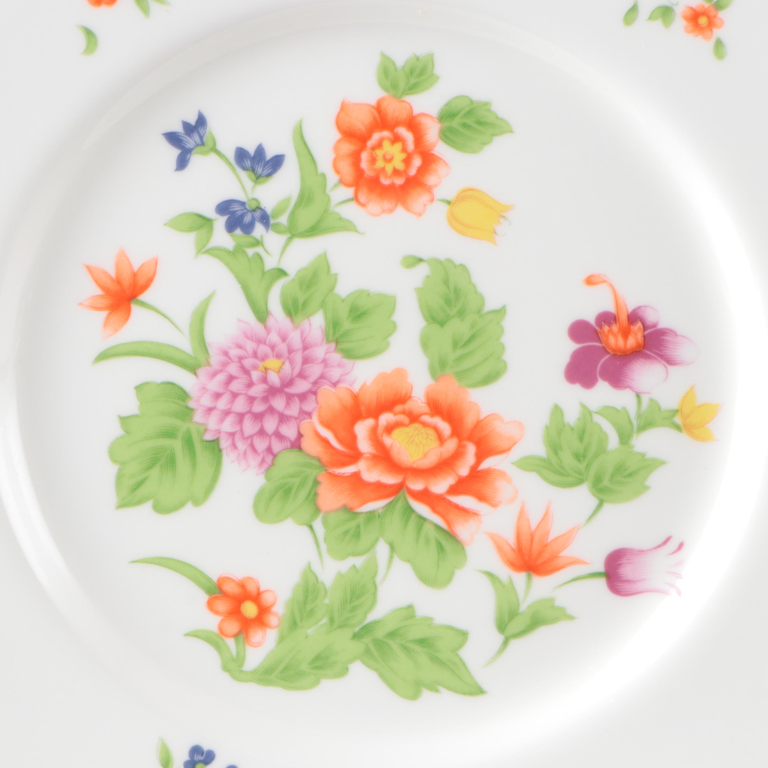 Tiffany & Co. "Imperial Flowers" Bone China Plates and Saucers