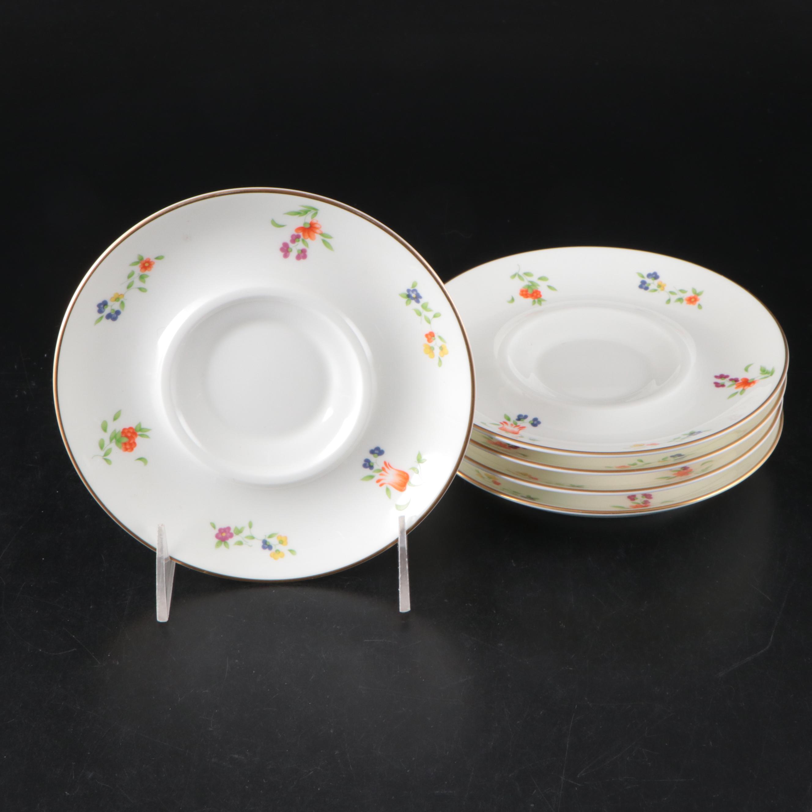 Tiffany & Co. "Imperial Flowers" Bone China Plates and Saucers
