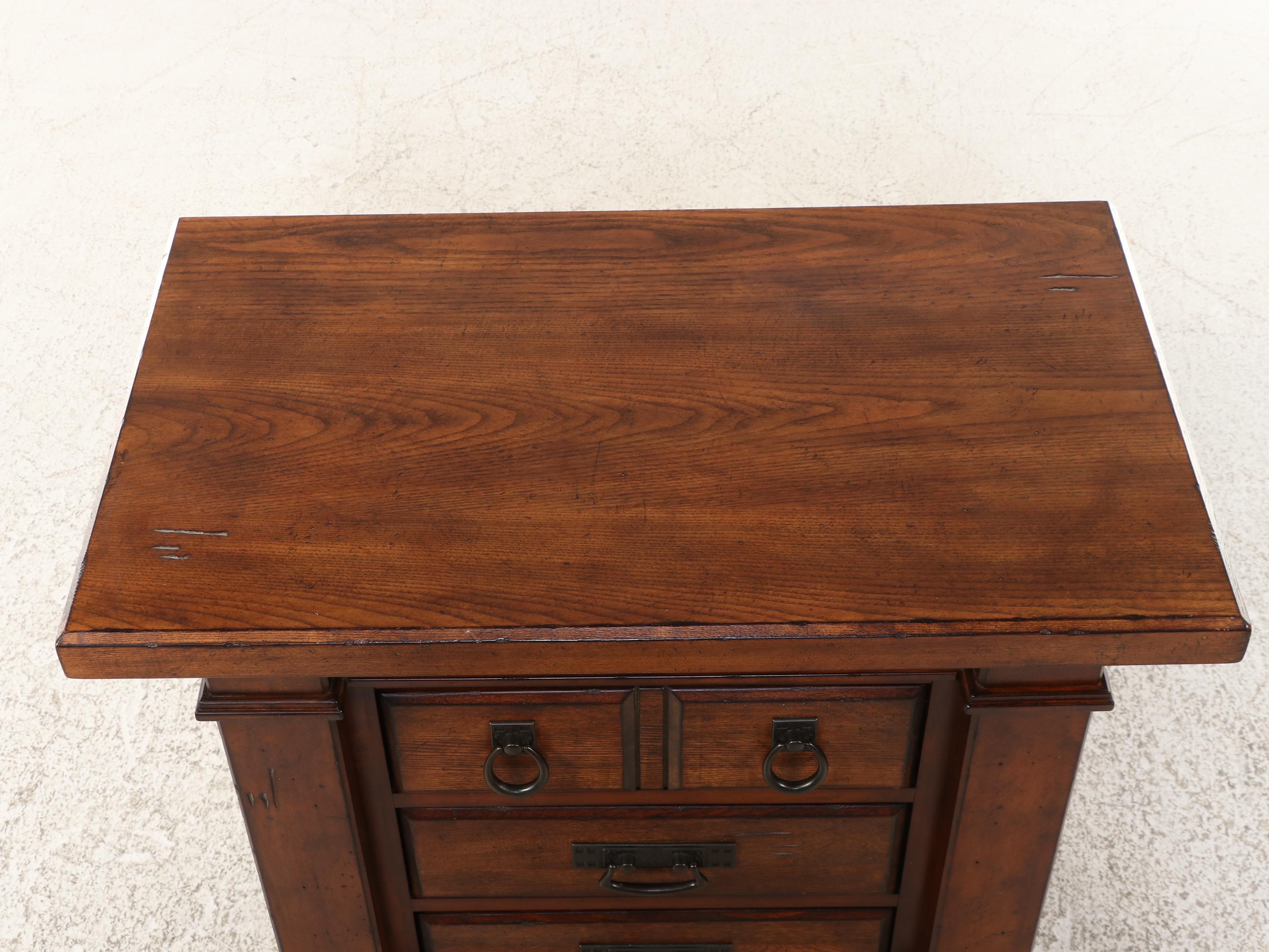 A.R.T. Furniture Arts and Crafts Style Oak Three-Drawer Bedside Chest