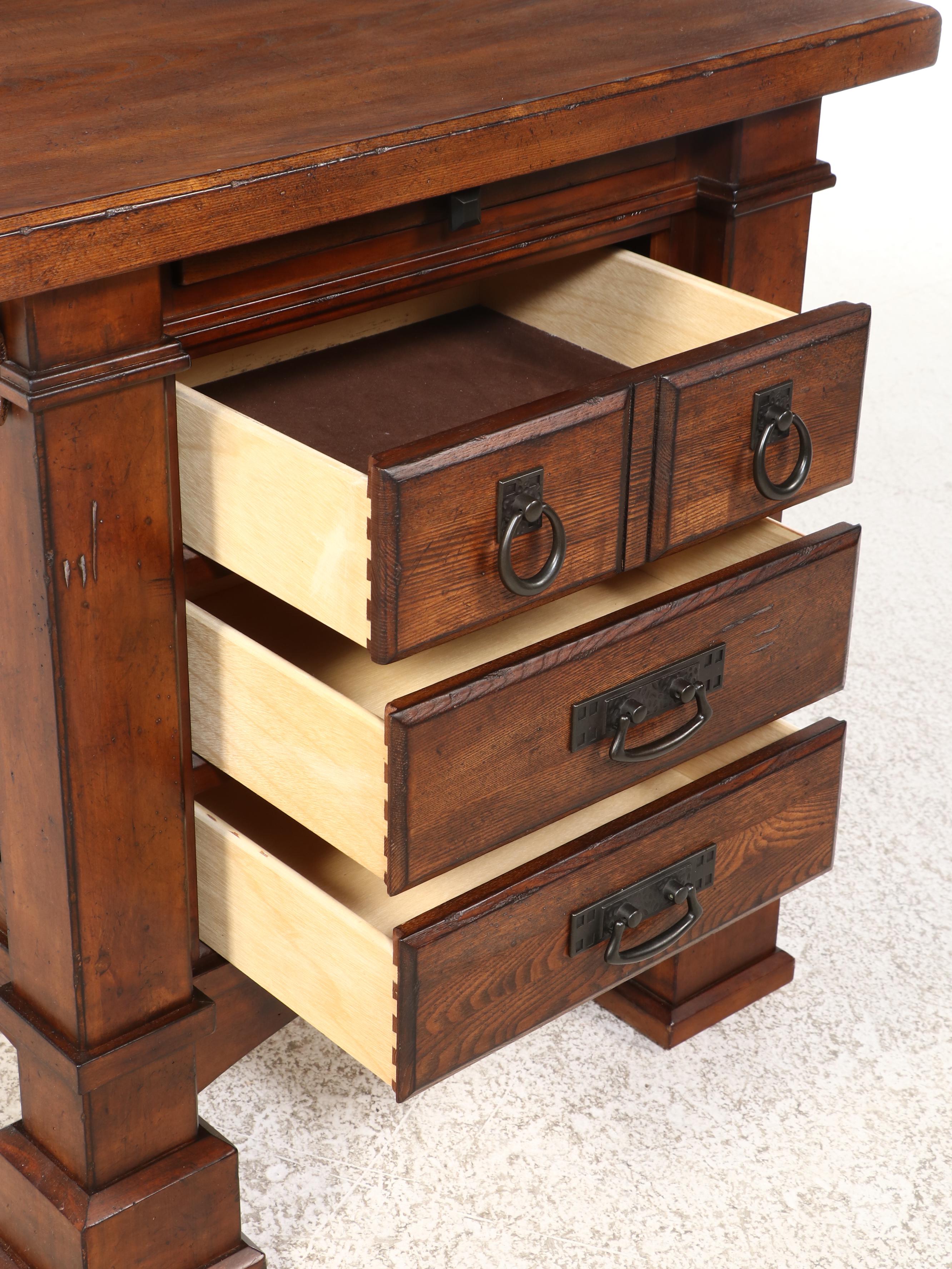 A.R.T. Furniture Arts and Crafts Style Oak Three-Drawer Bedside Chest