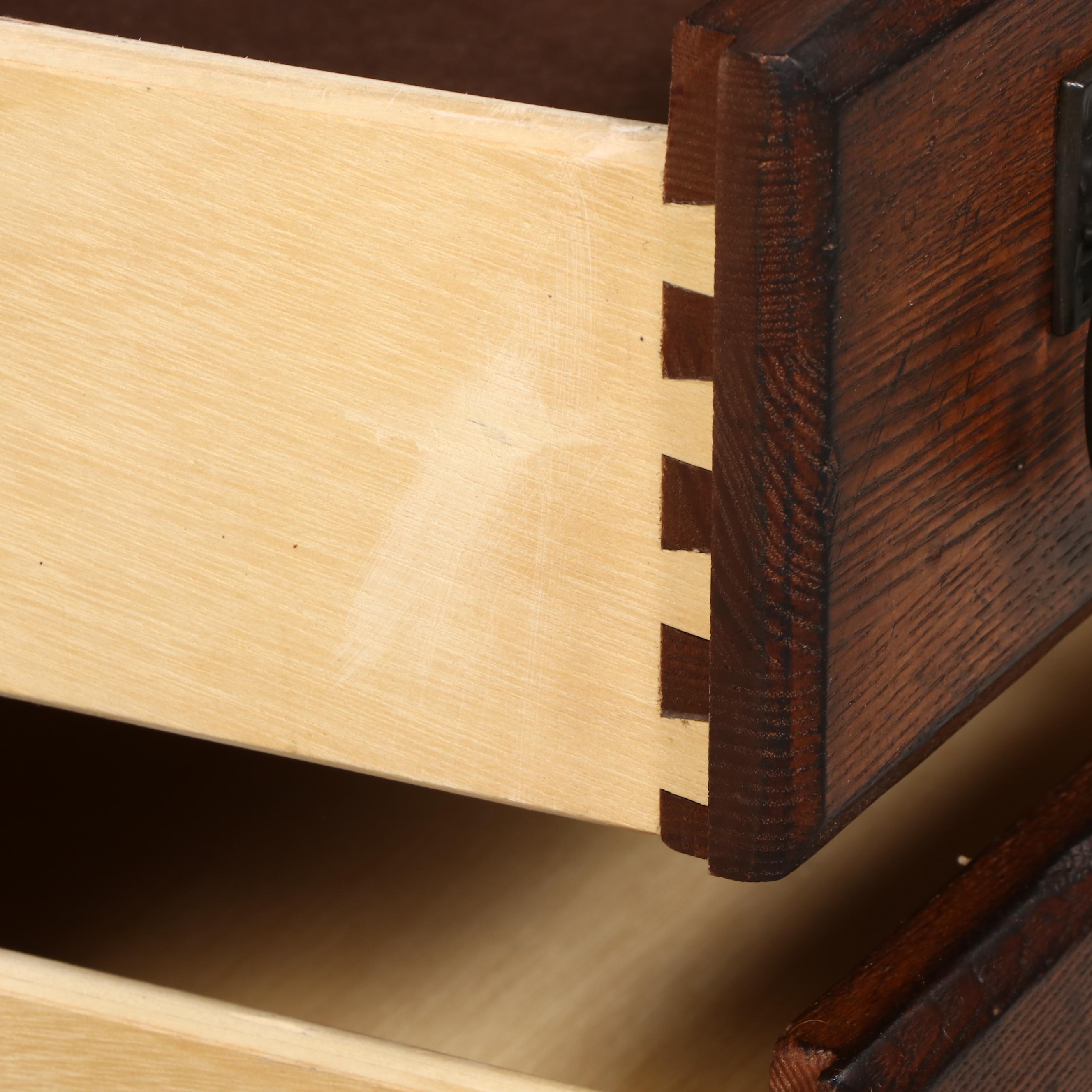 A.R.T. Furniture Arts and Crafts Style Oak Three-Drawer Bedside Chest