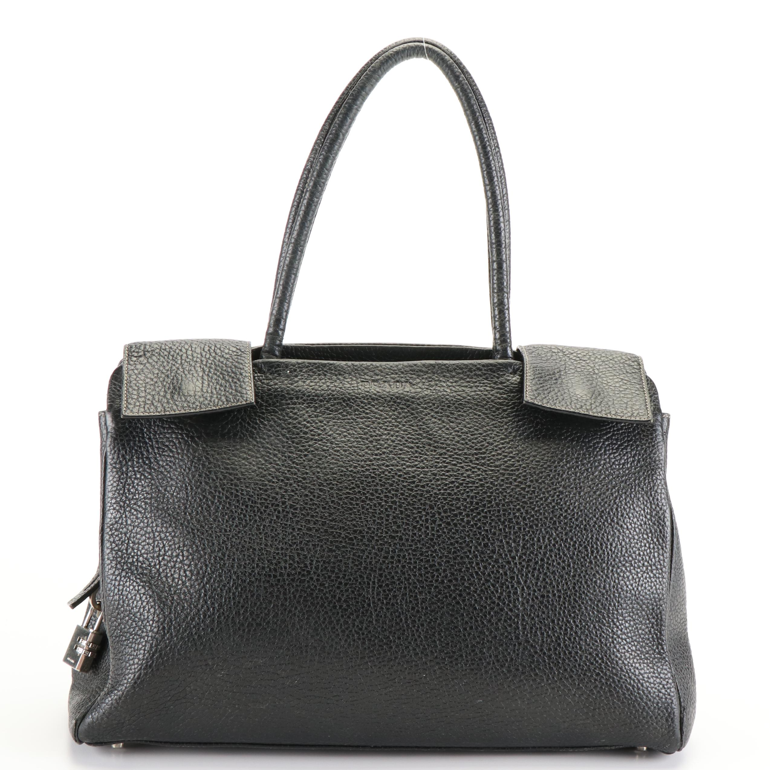 Prada Shoulder Bag in Vitello Daino Leather