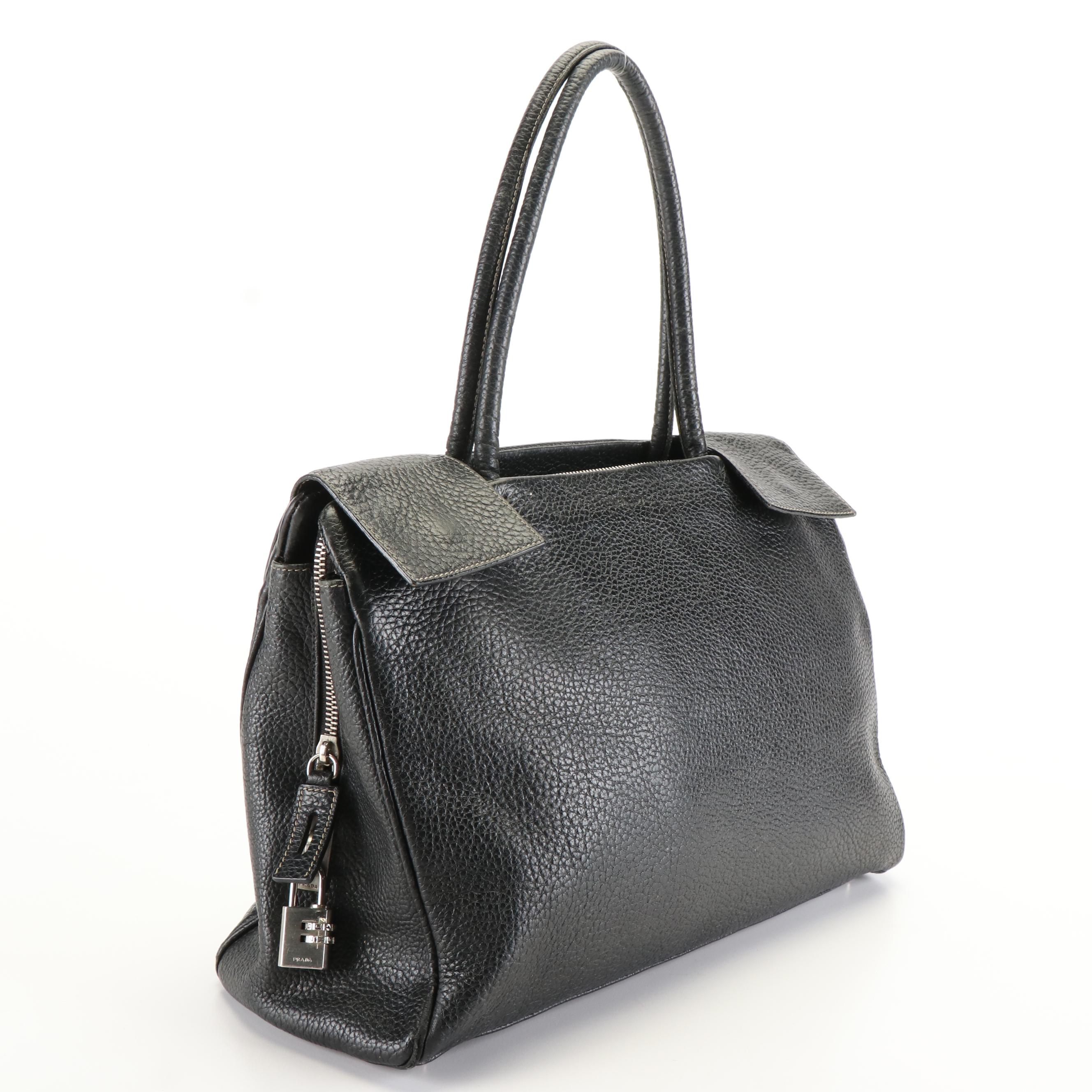 Prada Shoulder Bag in Vitello Daino Leather