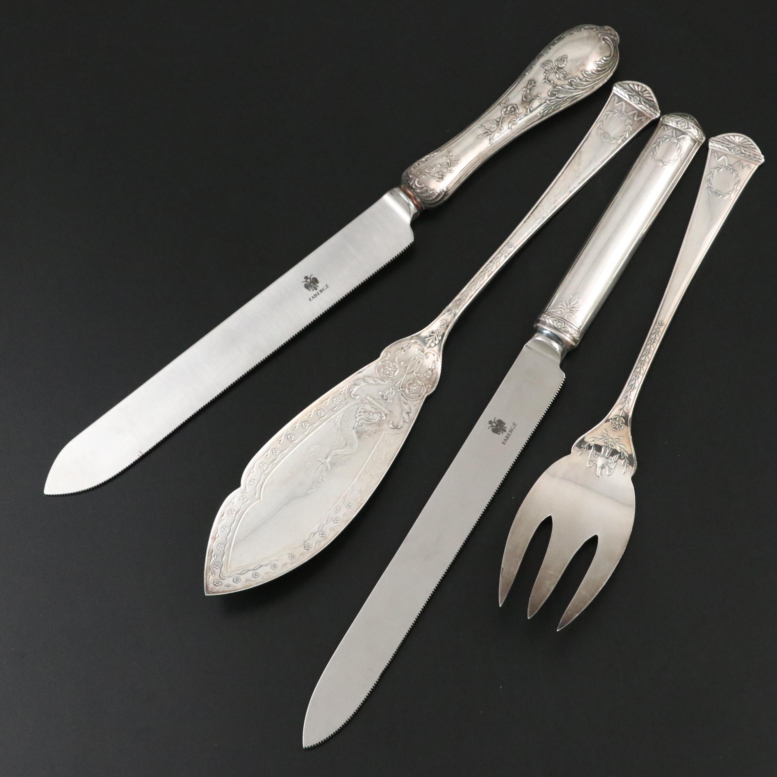 Fabergé "Grand Duchess" and "Imperial Court" Sterling Silver Flatware Set