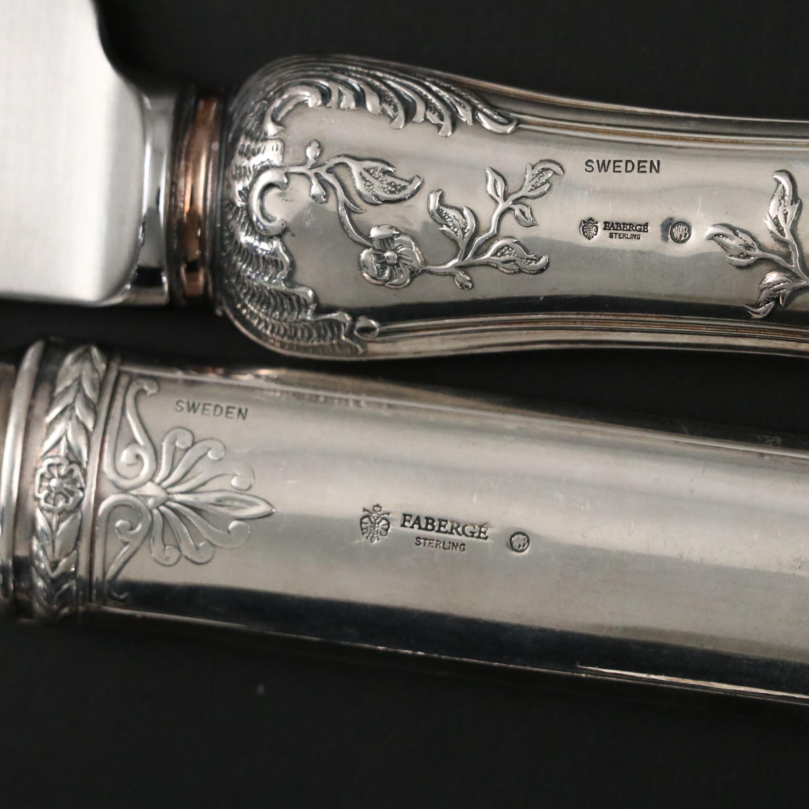 Fabergé "Grand Duchess" and "Imperial Court" Sterling Silver Flatware Set