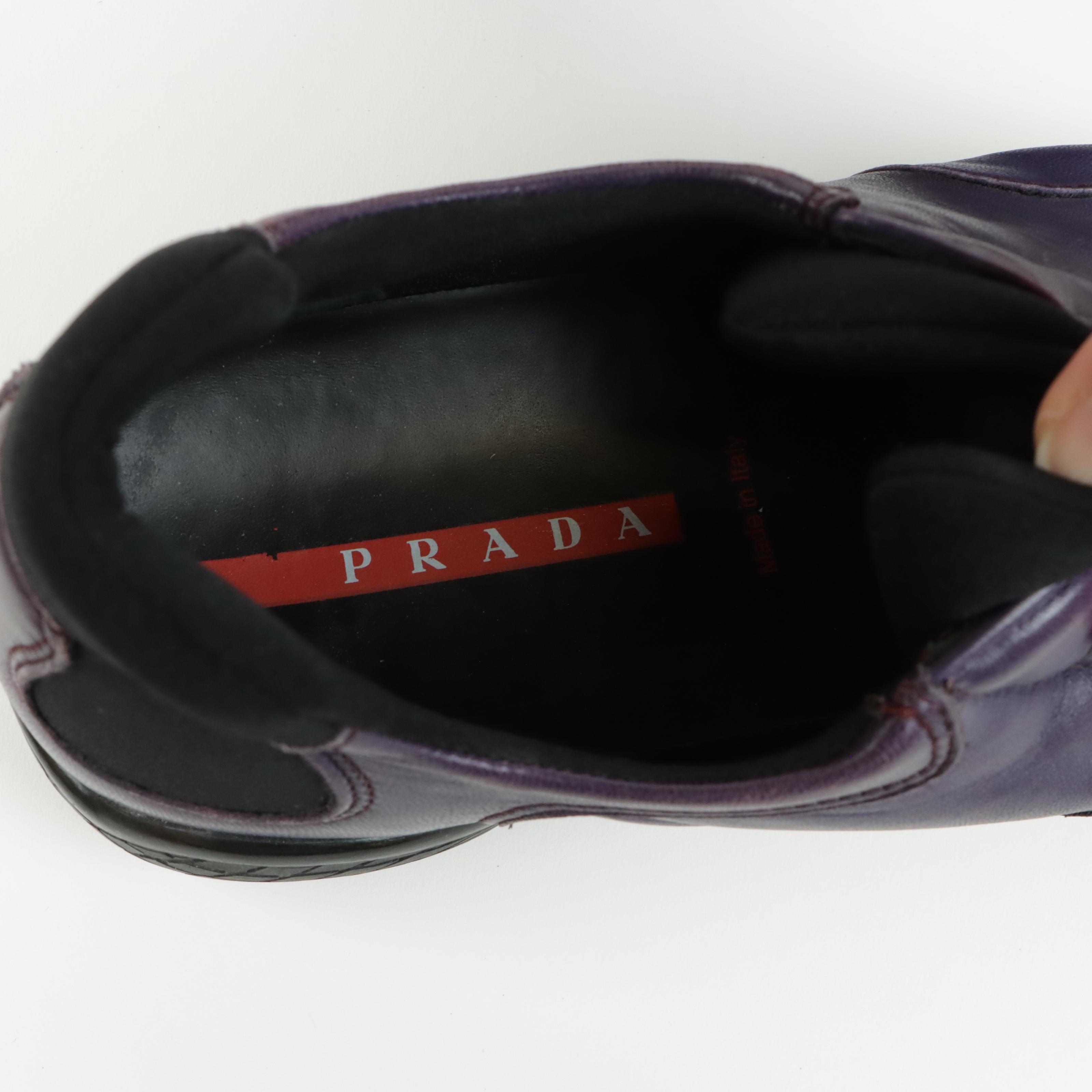 Prada Sport Purple Leather Active Shoes
