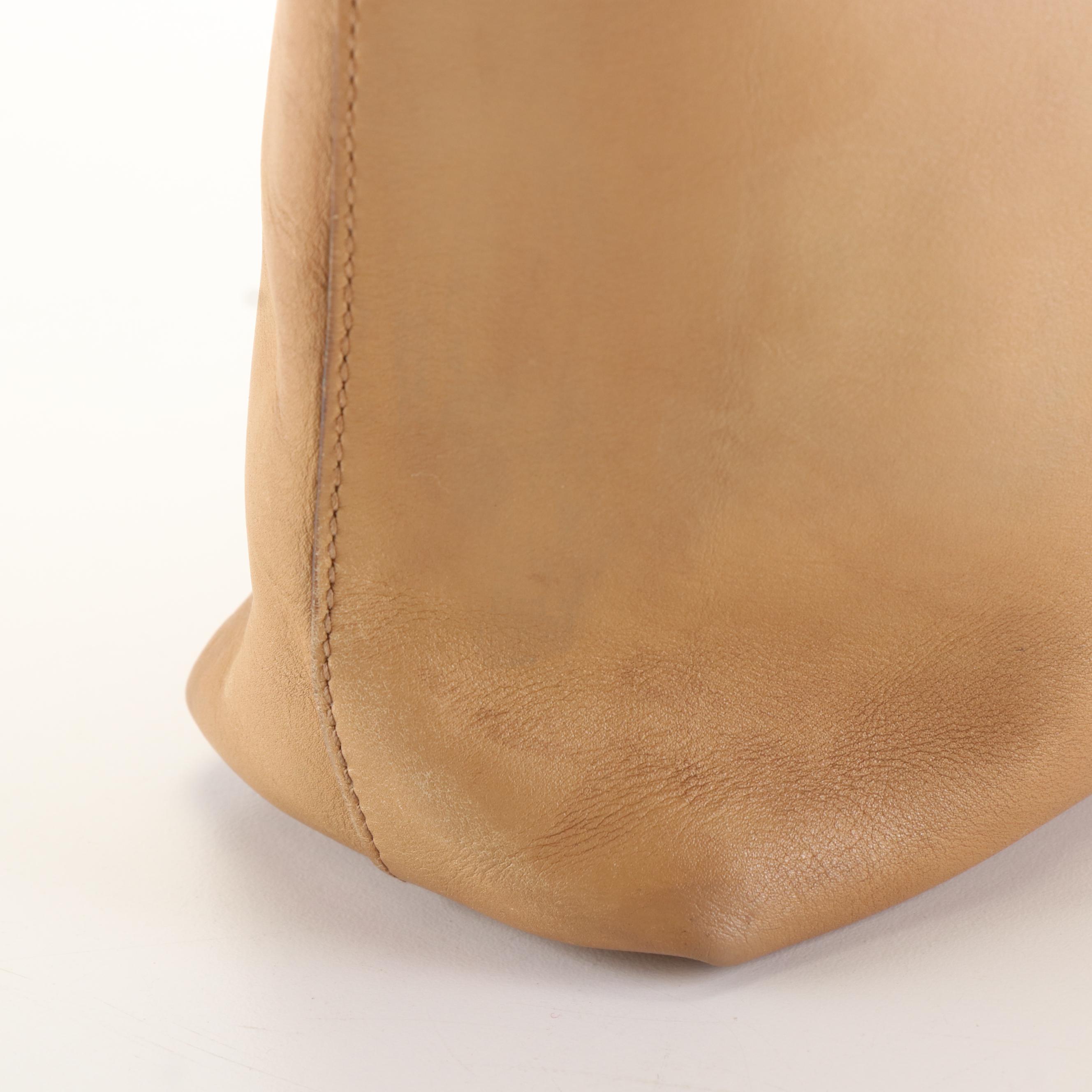 Prada Flower Cut-Out Tote Bag in Tan Leather