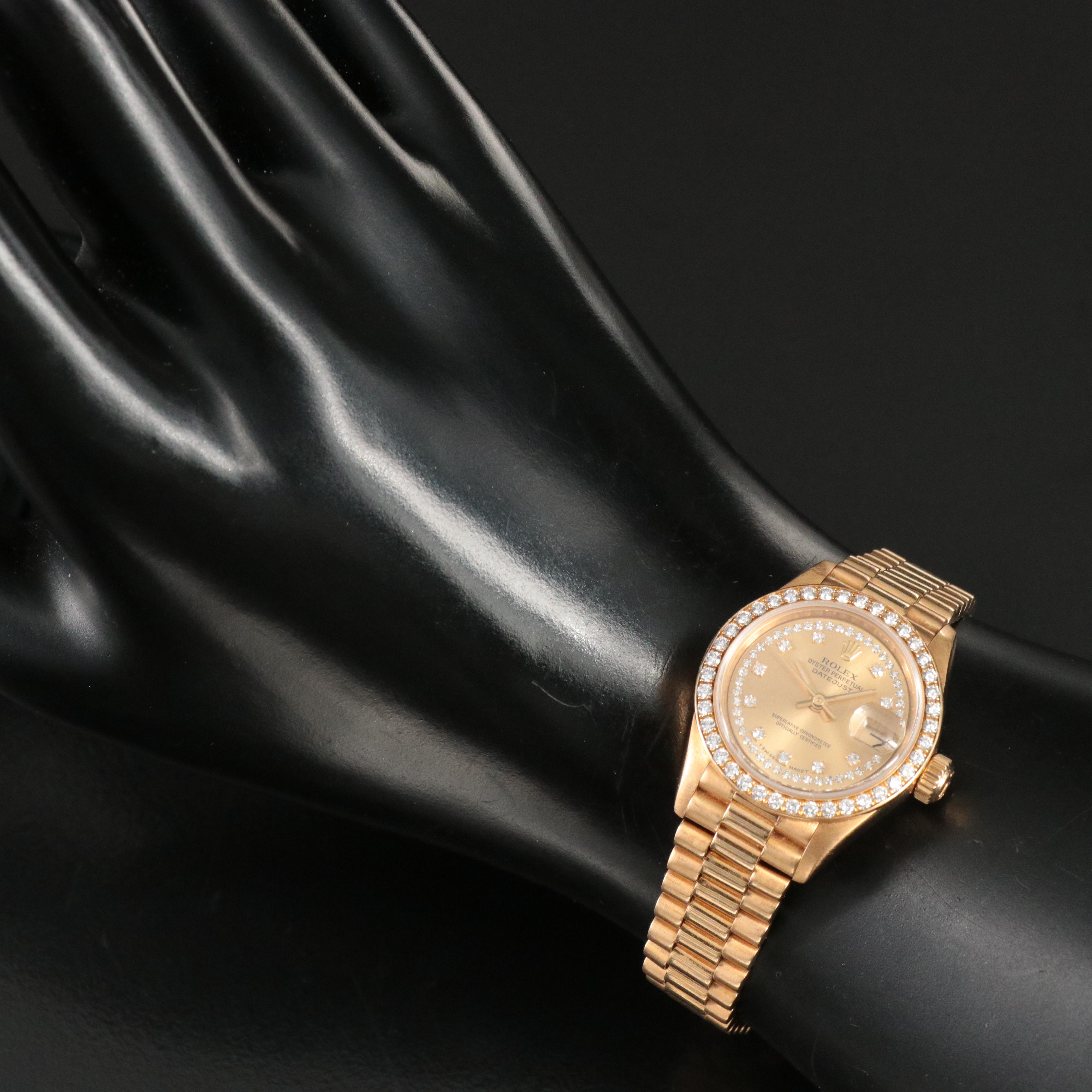 1988 Rolex Datejust 69178 Custom 1.03 CTW Diamond Dial & Bezel Automatic Watch