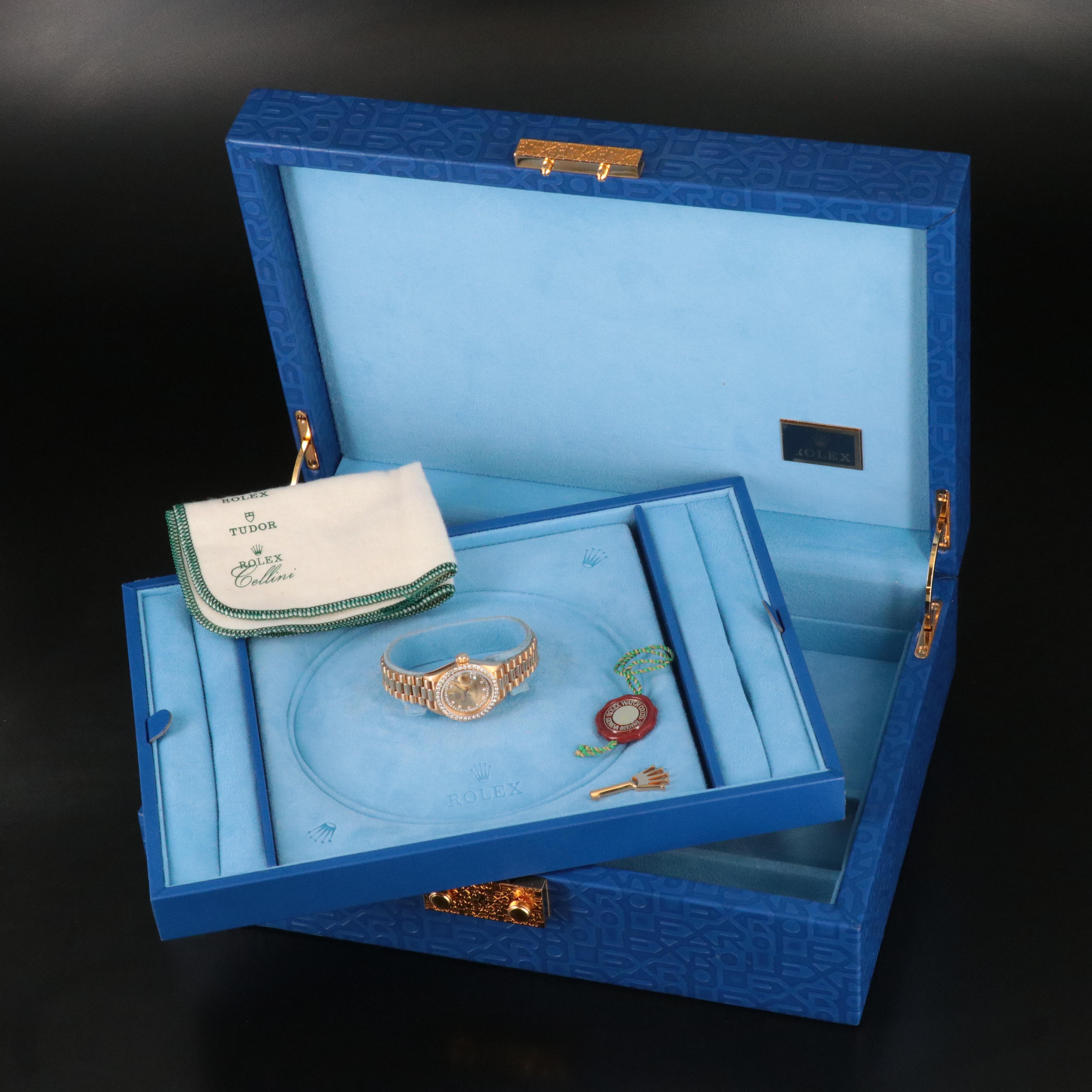 1988 Rolex Datejust 69178 Custom 1.03 CTW Diamond Dial & Bezel Automatic Watch