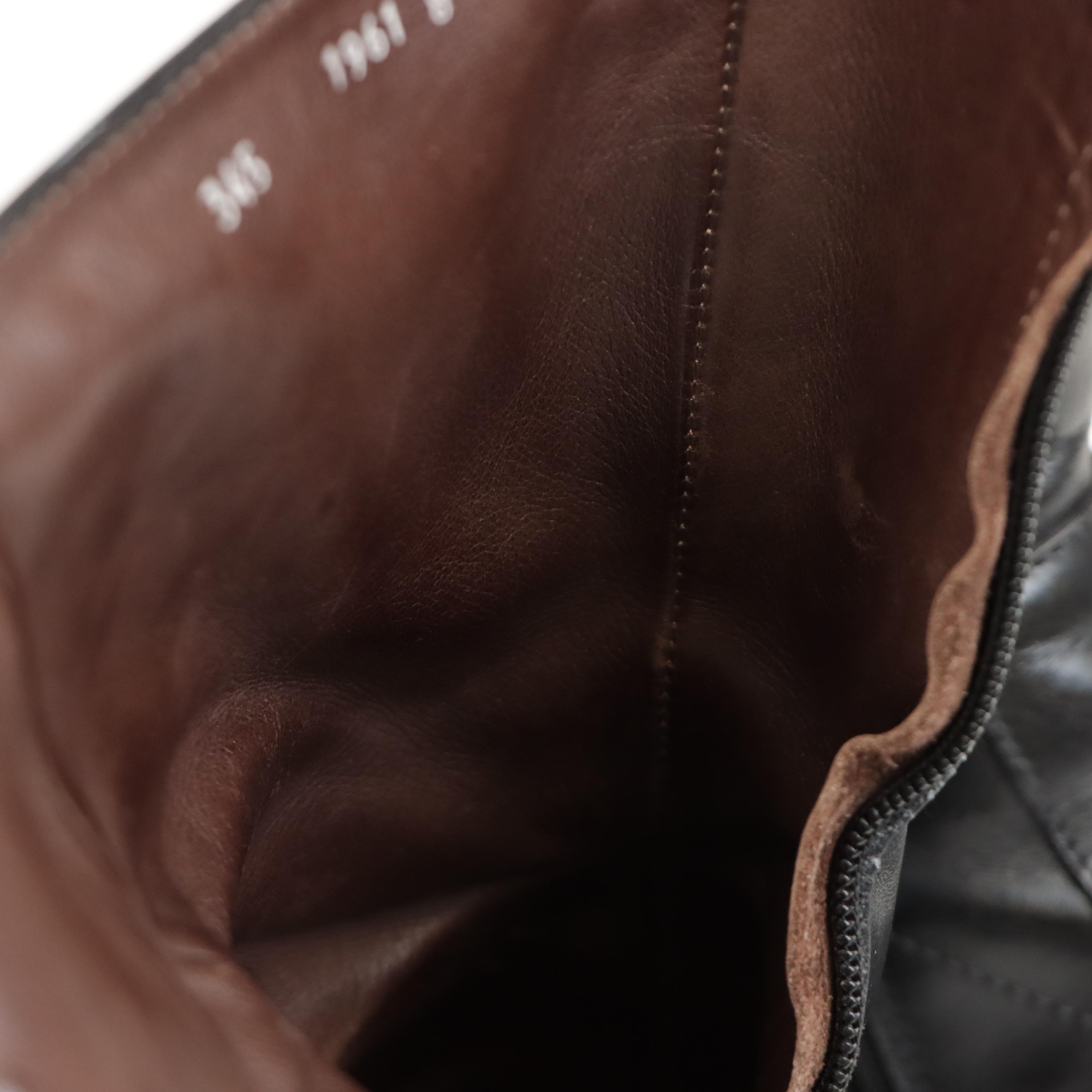 Men's Prada Mid-Calf Black Leather Boots