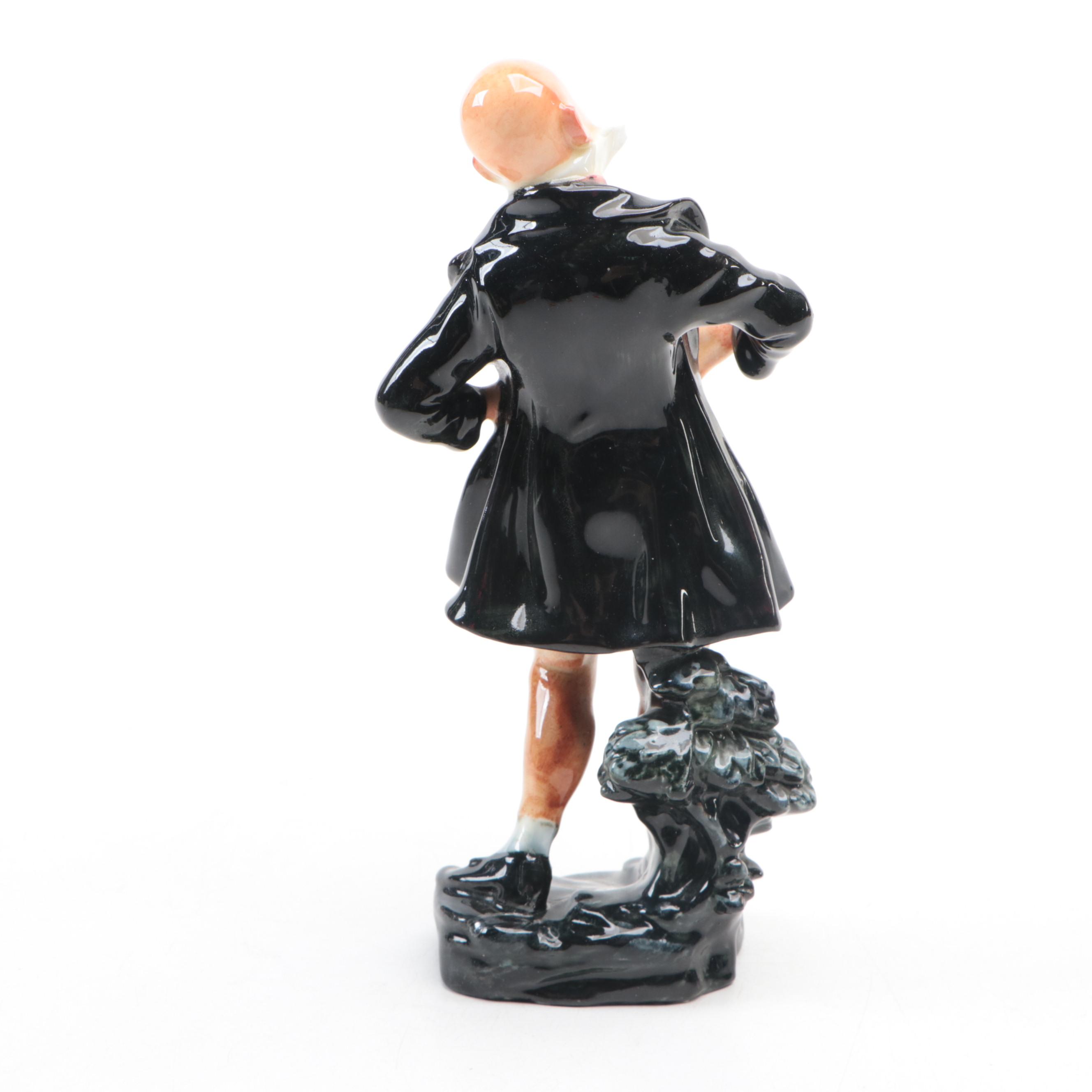 Royal Doulton "Micawber" Porcelain Figure and Other Porcelain Commemorative Box