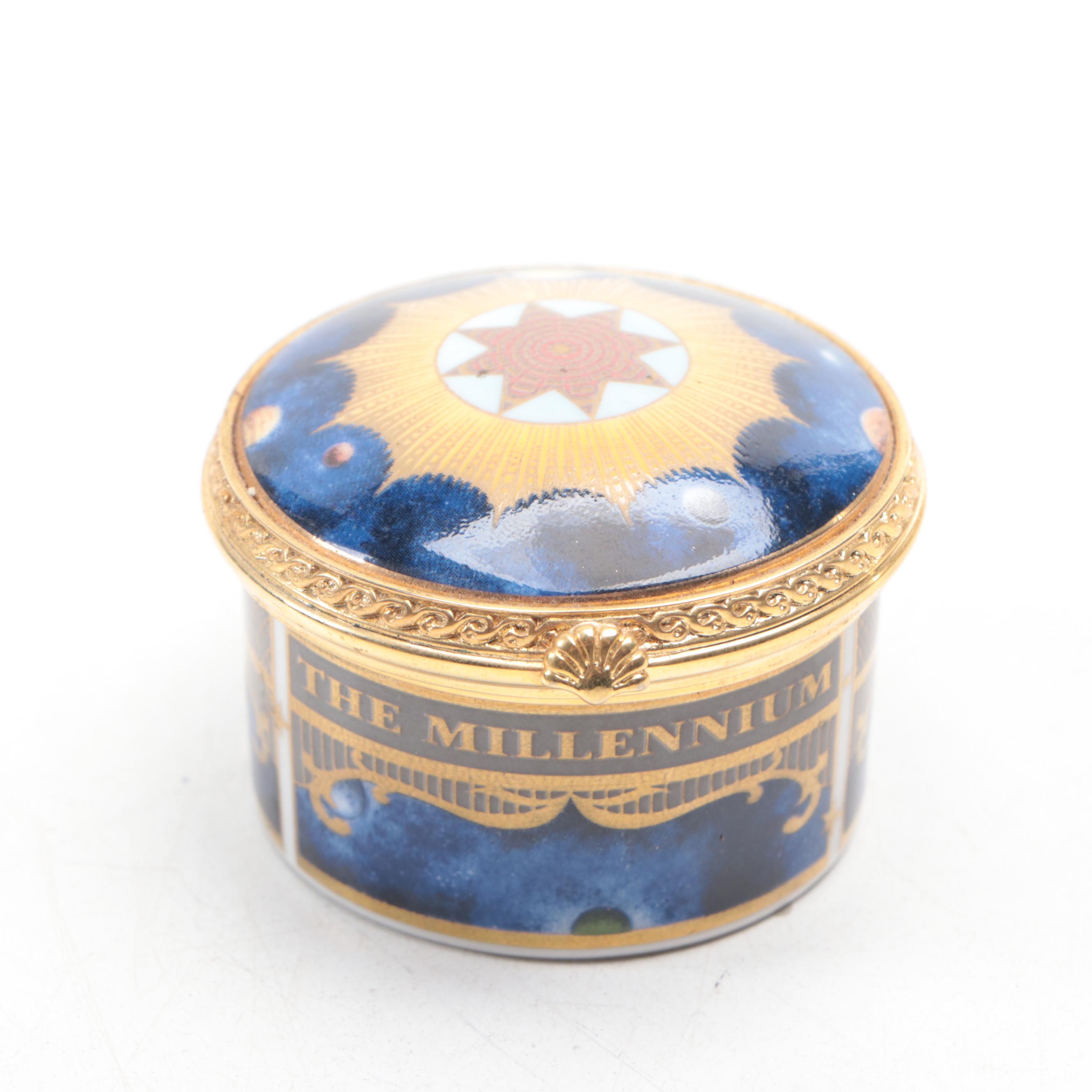 Royal Doulton "Micawber" Porcelain Figure and Other Porcelain Commemorative Box