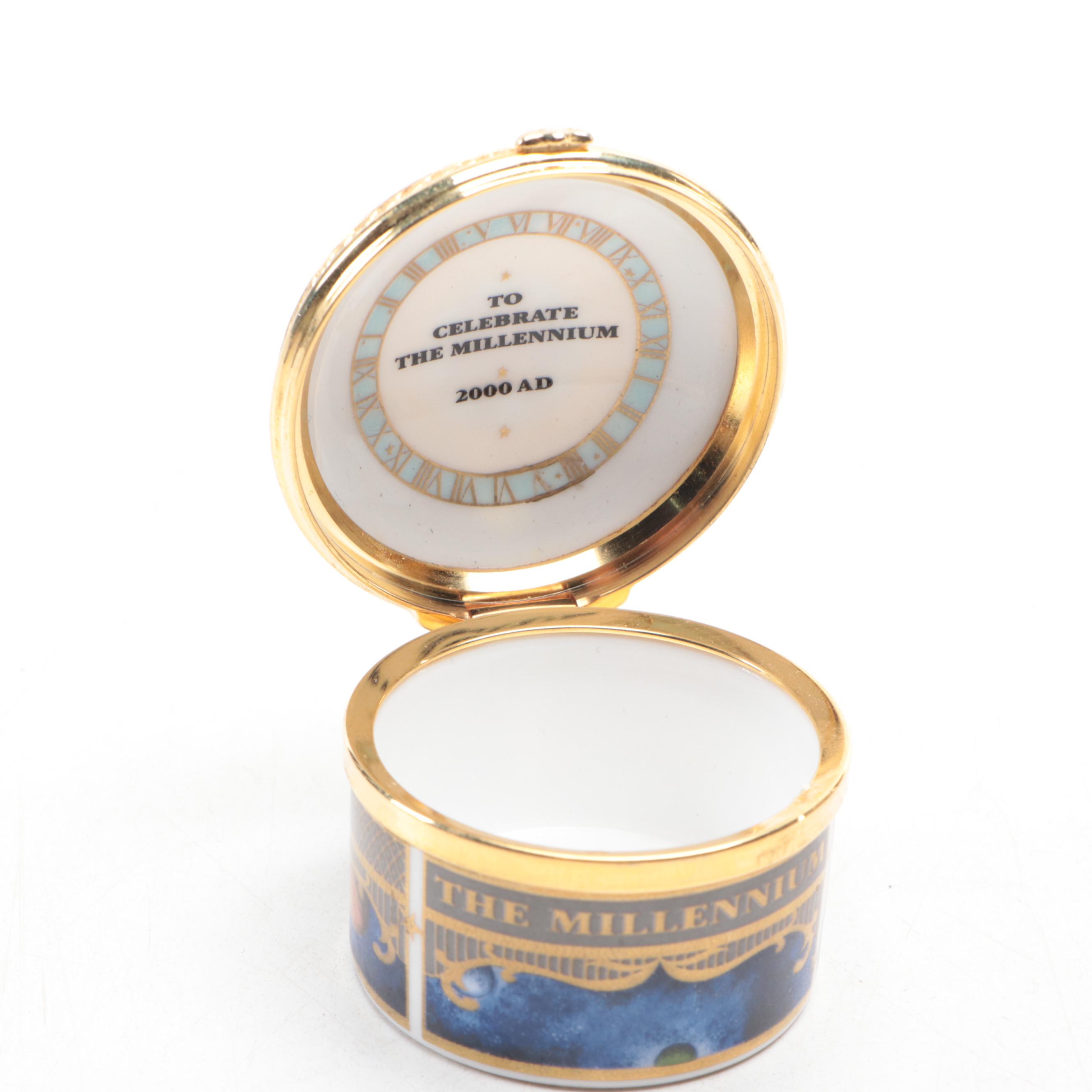 Royal Doulton "Micawber" Porcelain Figure and Other Porcelain Commemorative Box