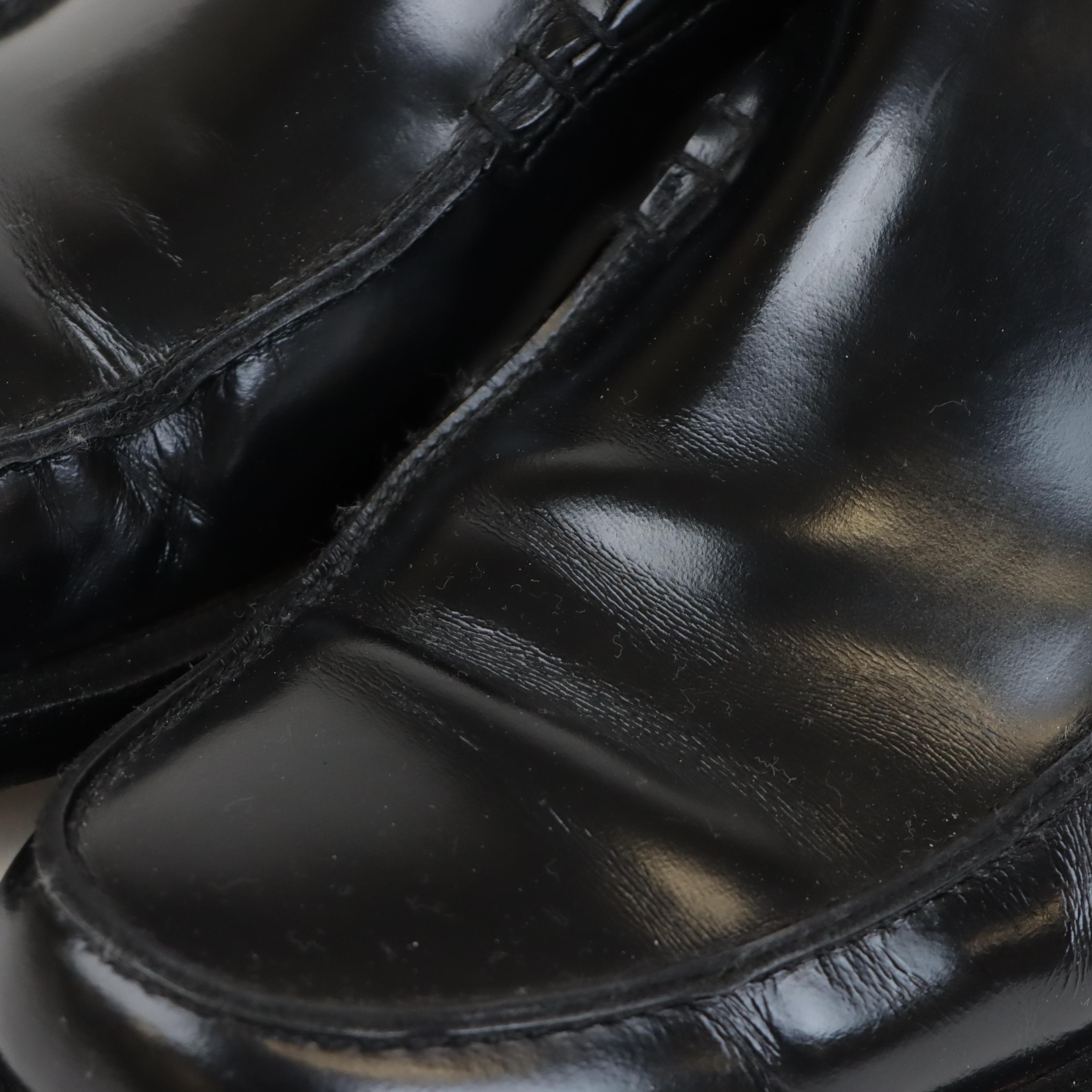 Men’s Prada Black Matte Patent Leather Loafers