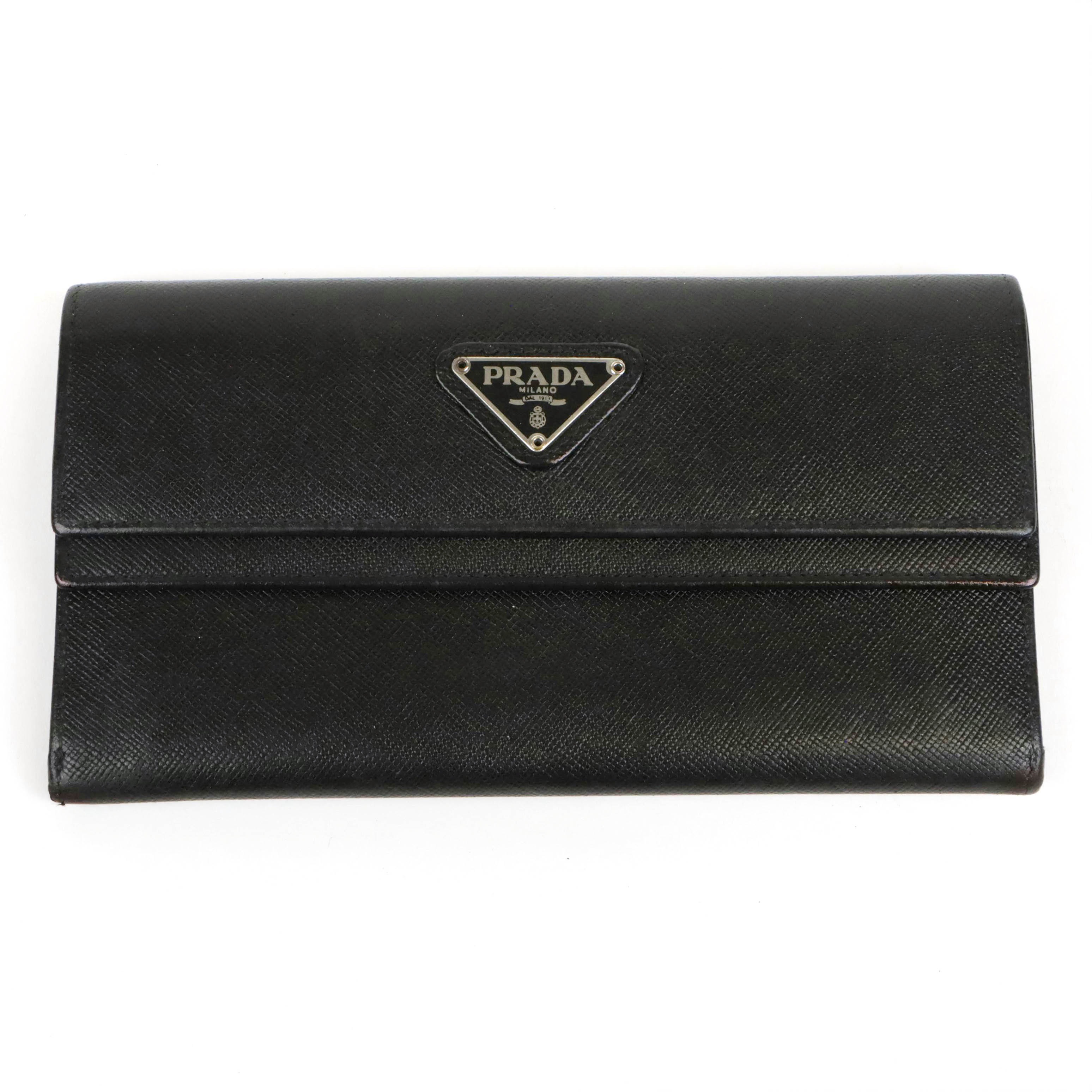 Prada Saffiano Leather Bi-Fold Wallet