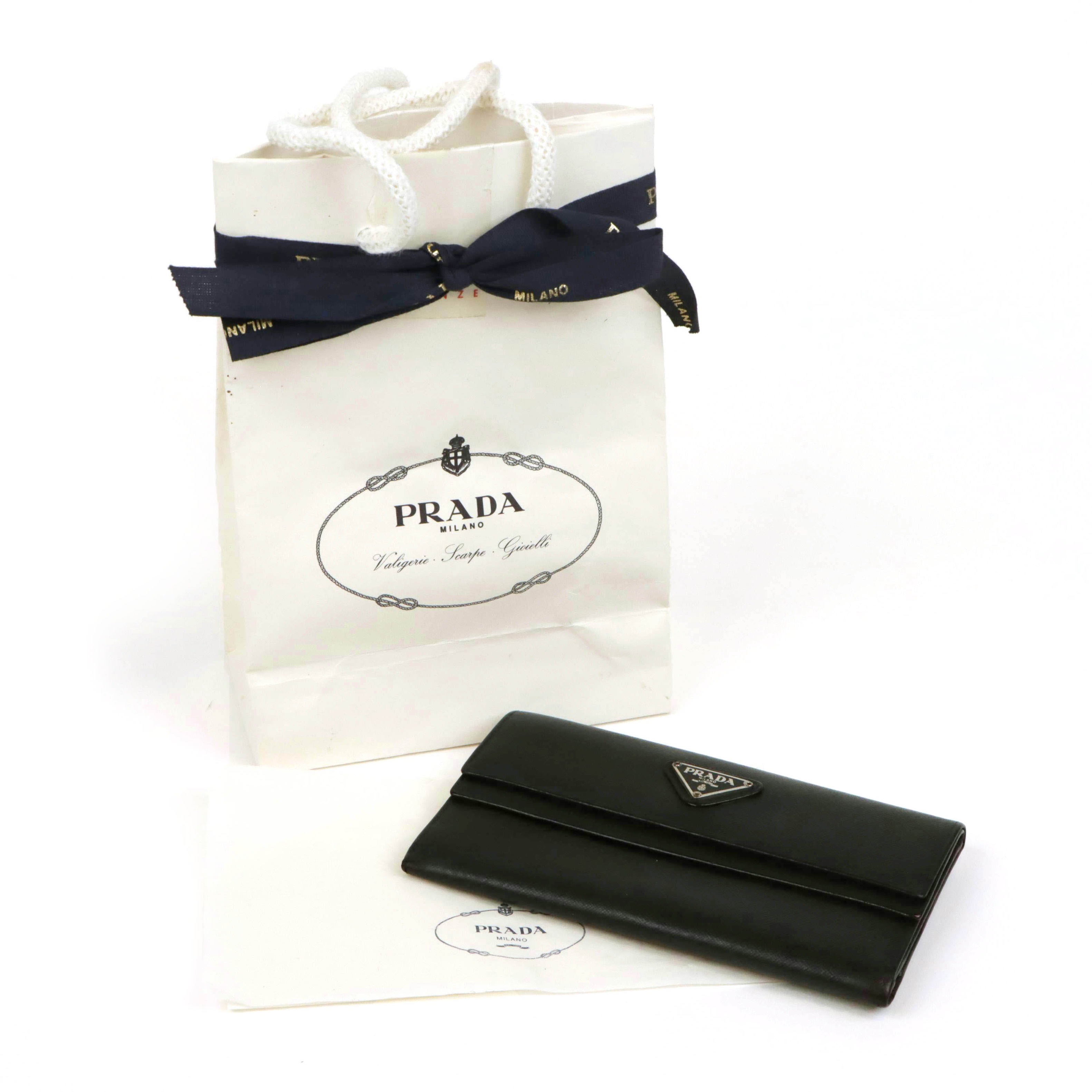 Prada Saffiano Leather Bi-Fold Wallet