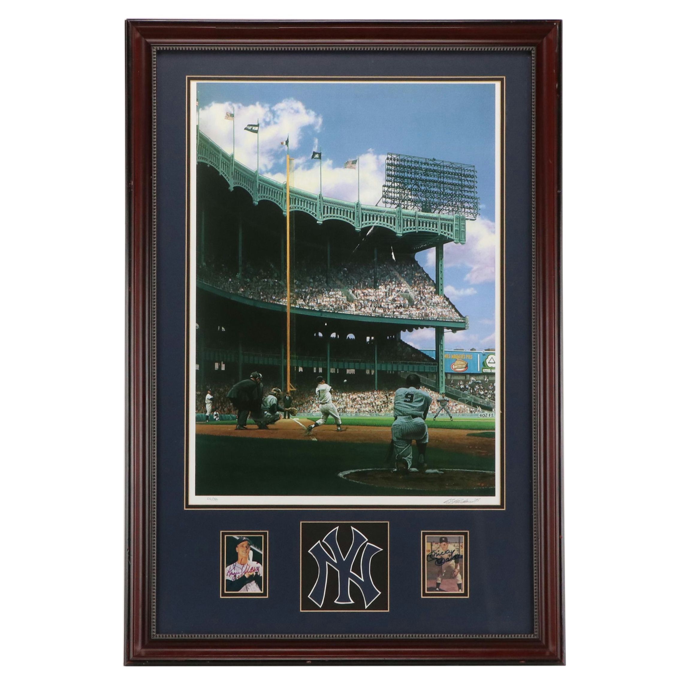 Mickey Mantle and Roger Maris Signed New York Yankees Baseball Display, JSA