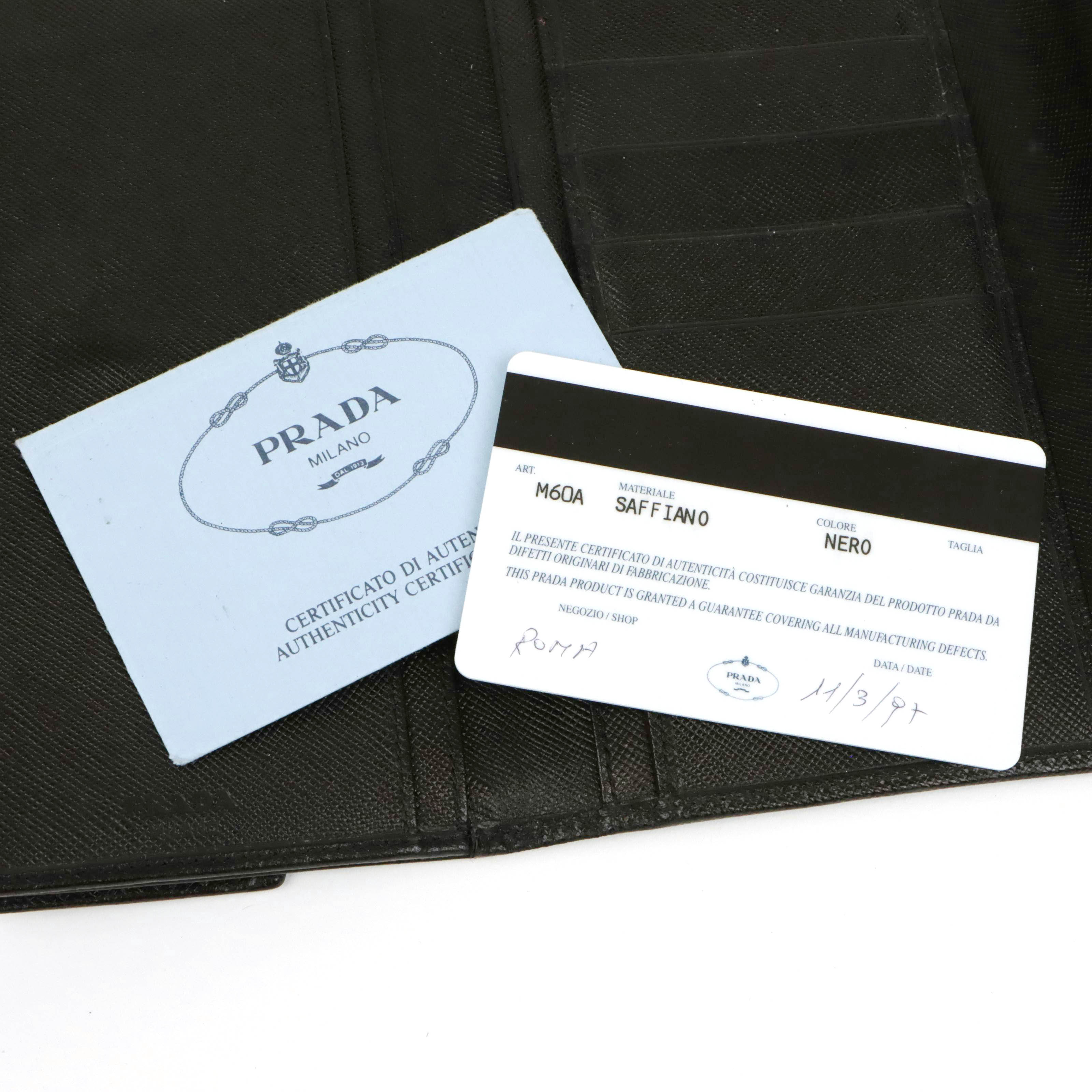 Prada Saffiano Leather Bi-Fold Wallet