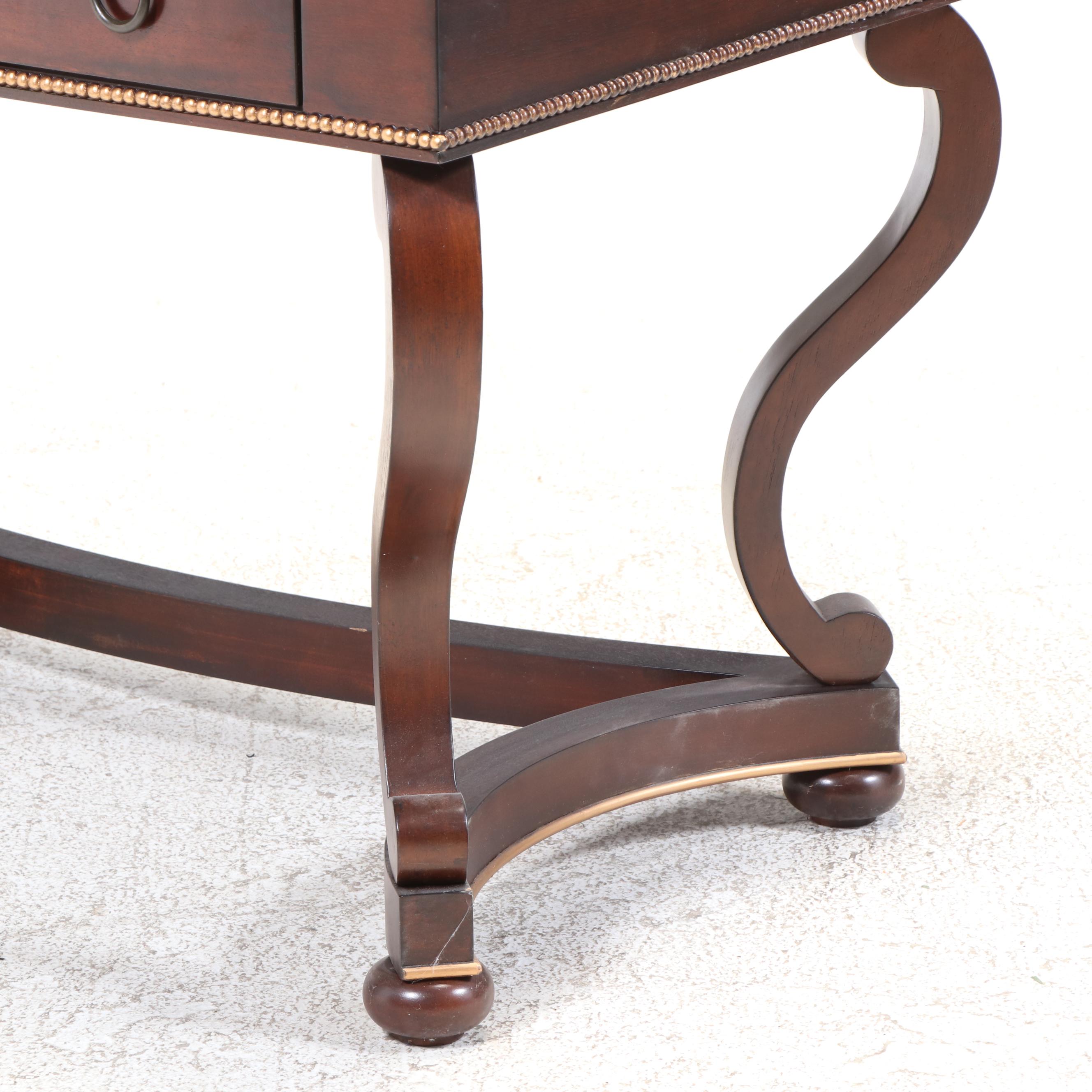 Calmart Classical Style Mahogany Finish Three-Drawer Desk