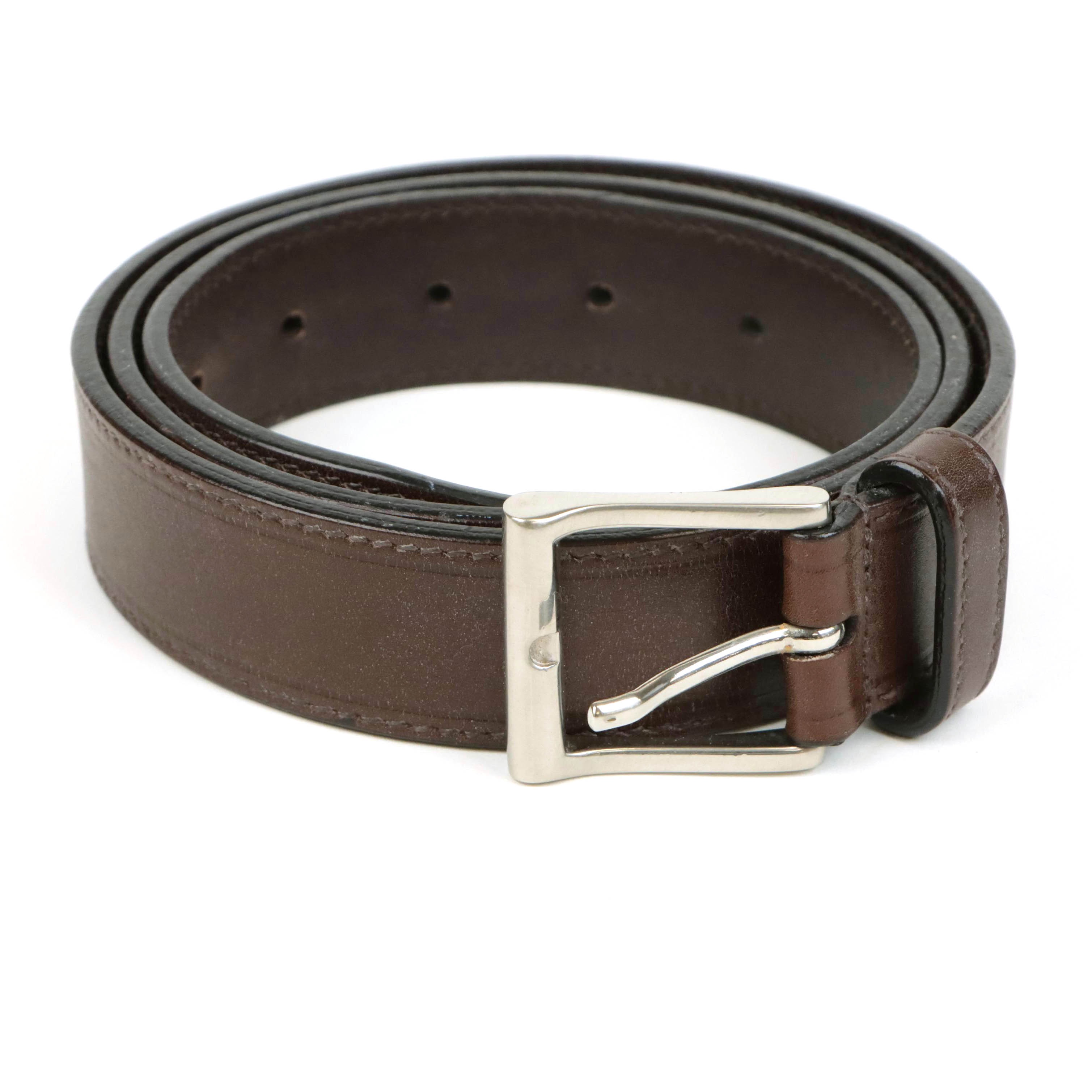 Men's Prada Brown Leather Belt