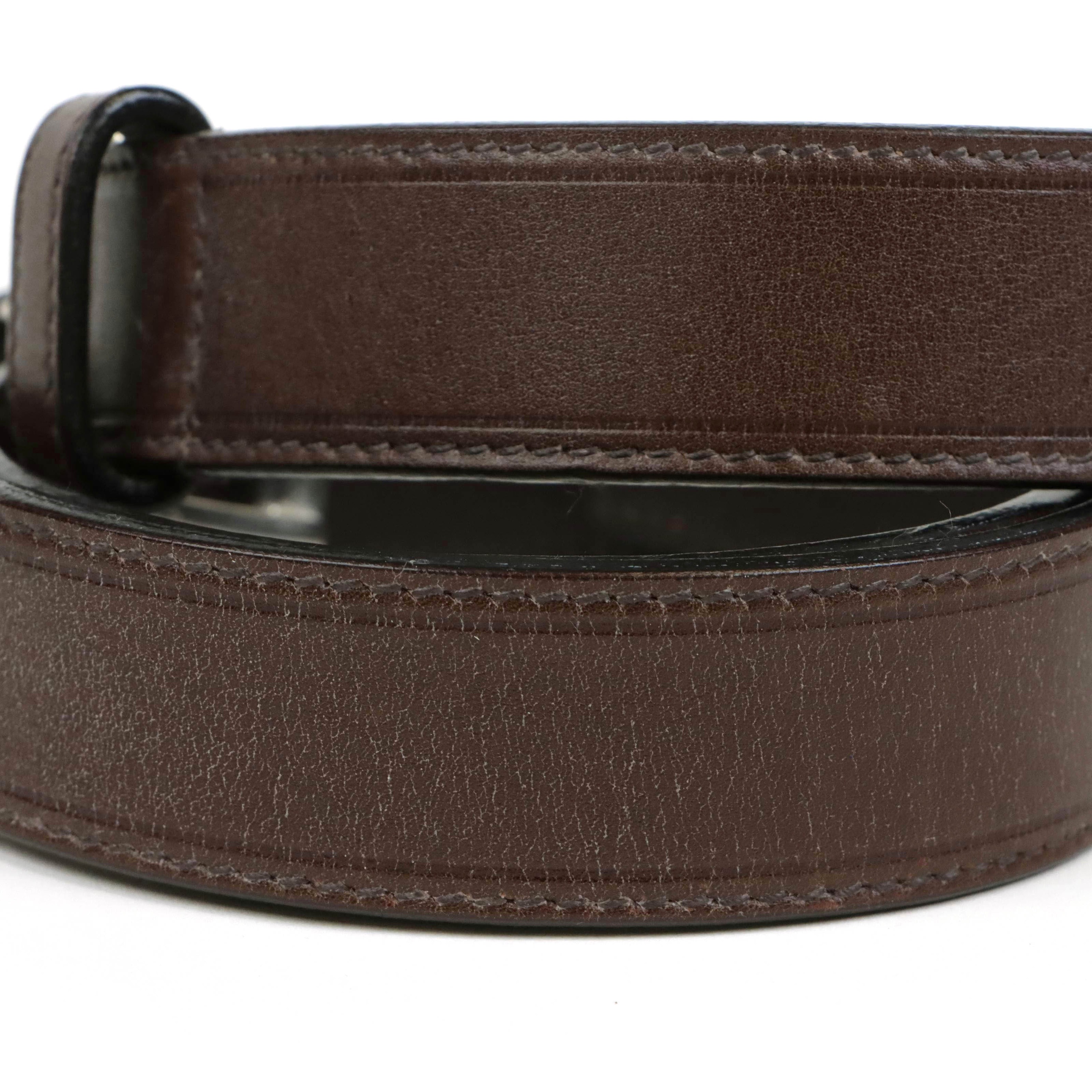 Men's Prada Brown Leather Belt