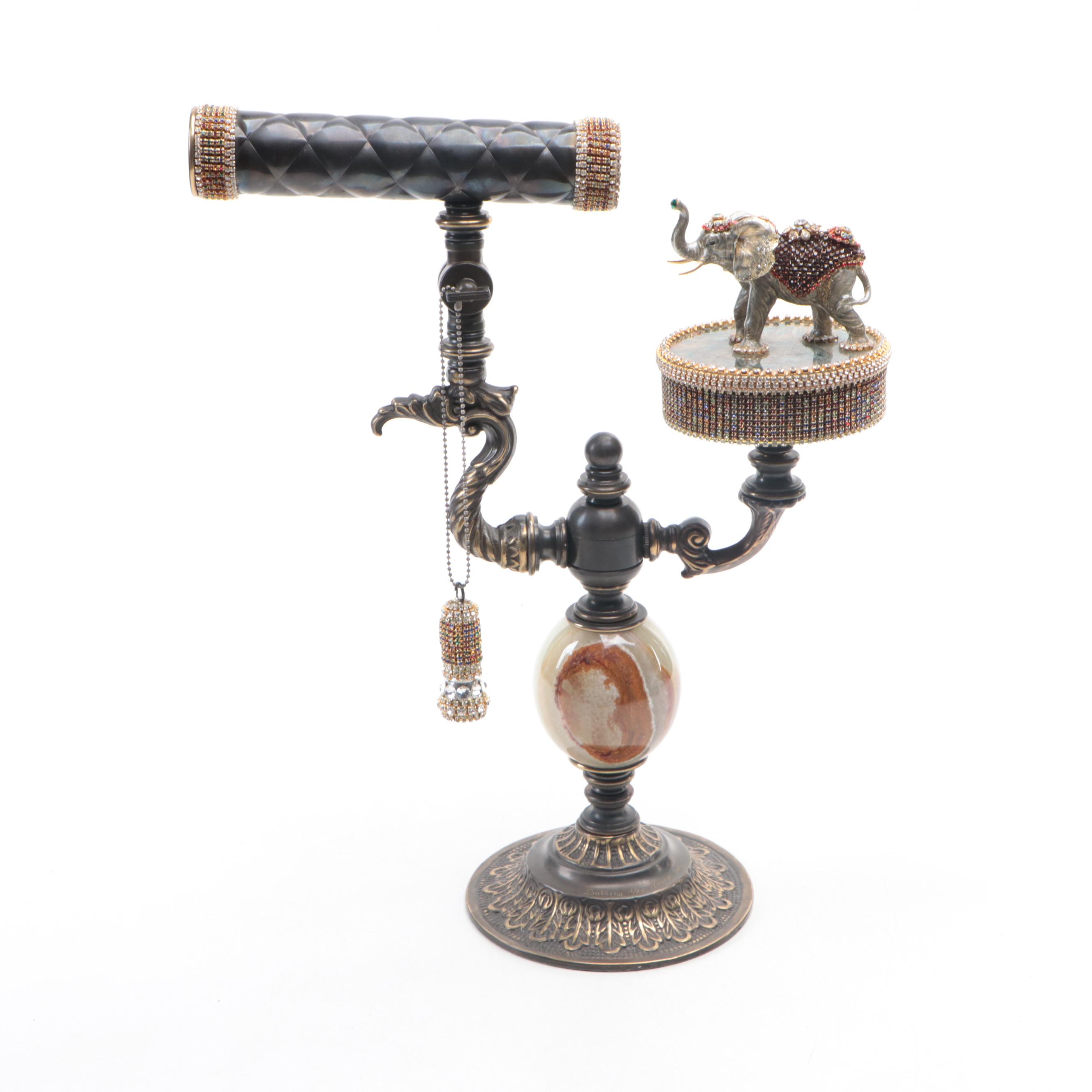 Massimo Strino "Sultana" Embellished Elephant Kaleidoscope Music Box, 2012