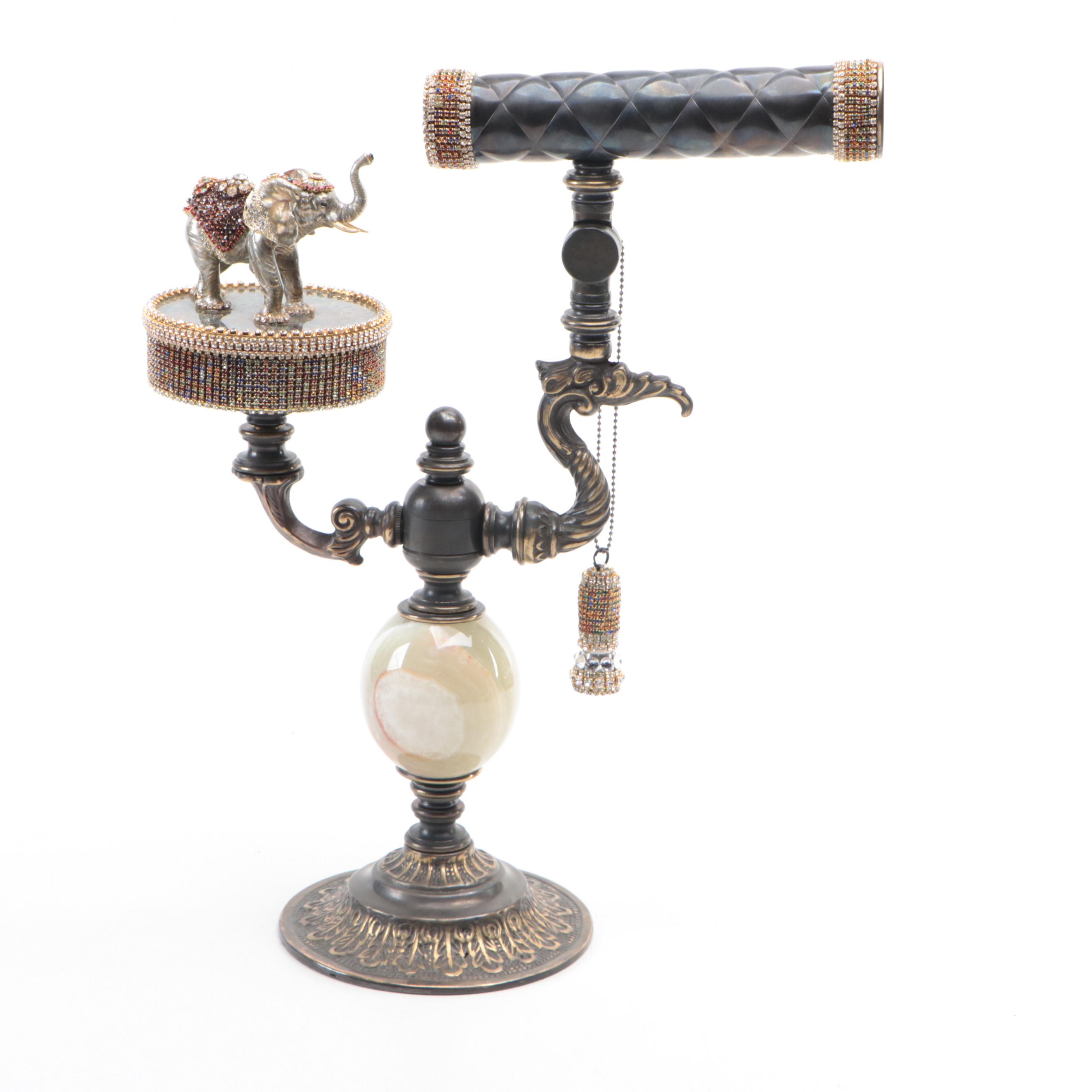 Massimo Strino "Sultana" Embellished Elephant Kaleidoscope Music Box, 2012