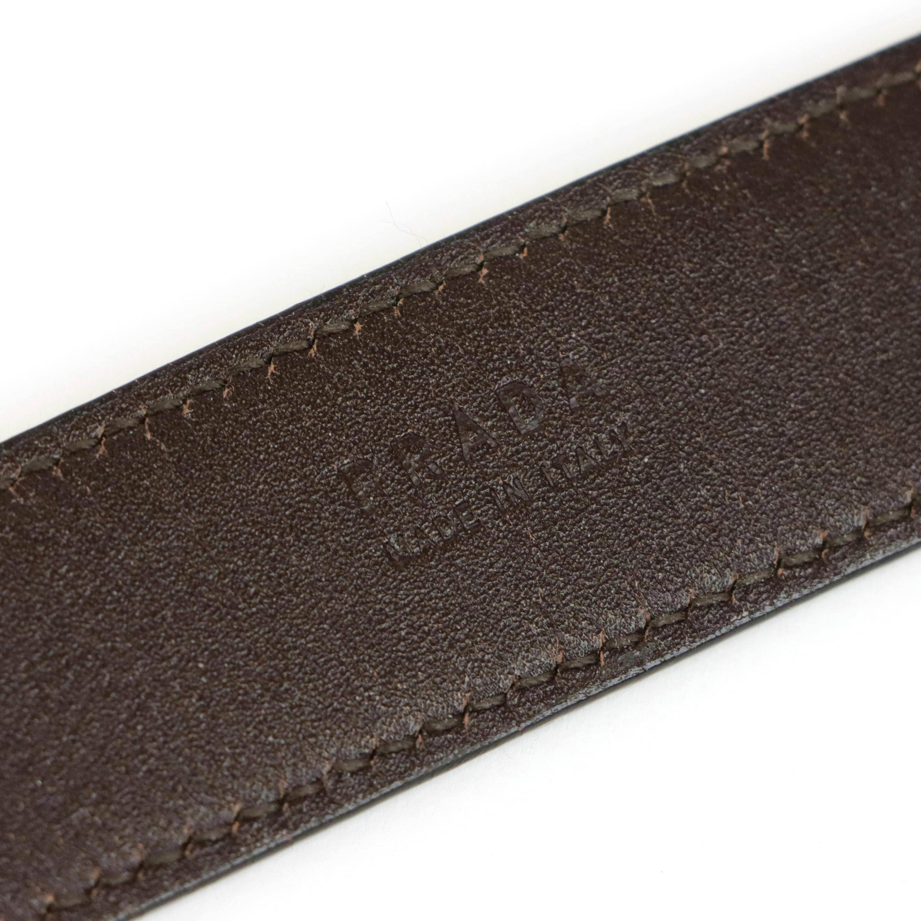 Men's Prada Brown Leather Belt