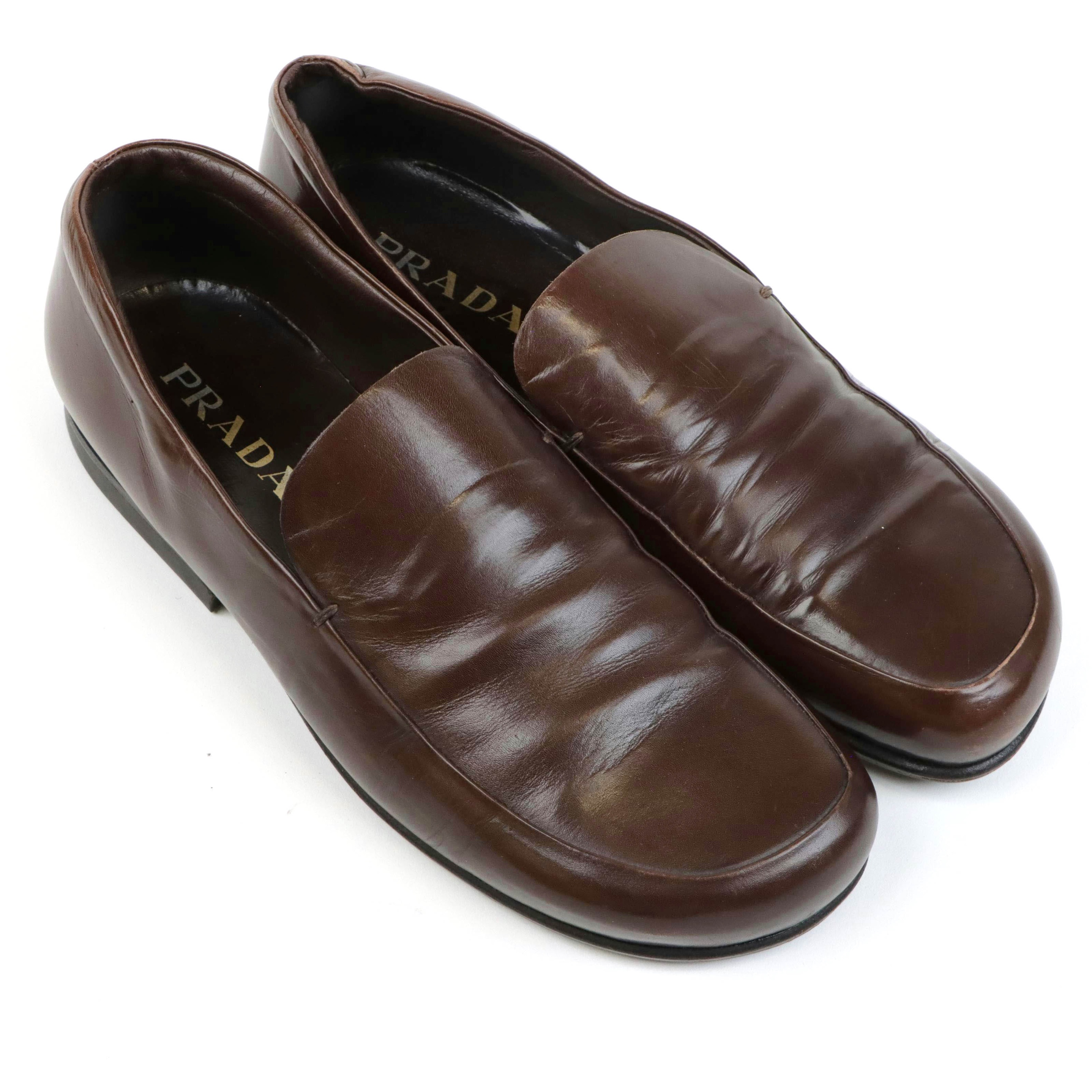 Men's Prada Brown Leather Loafers