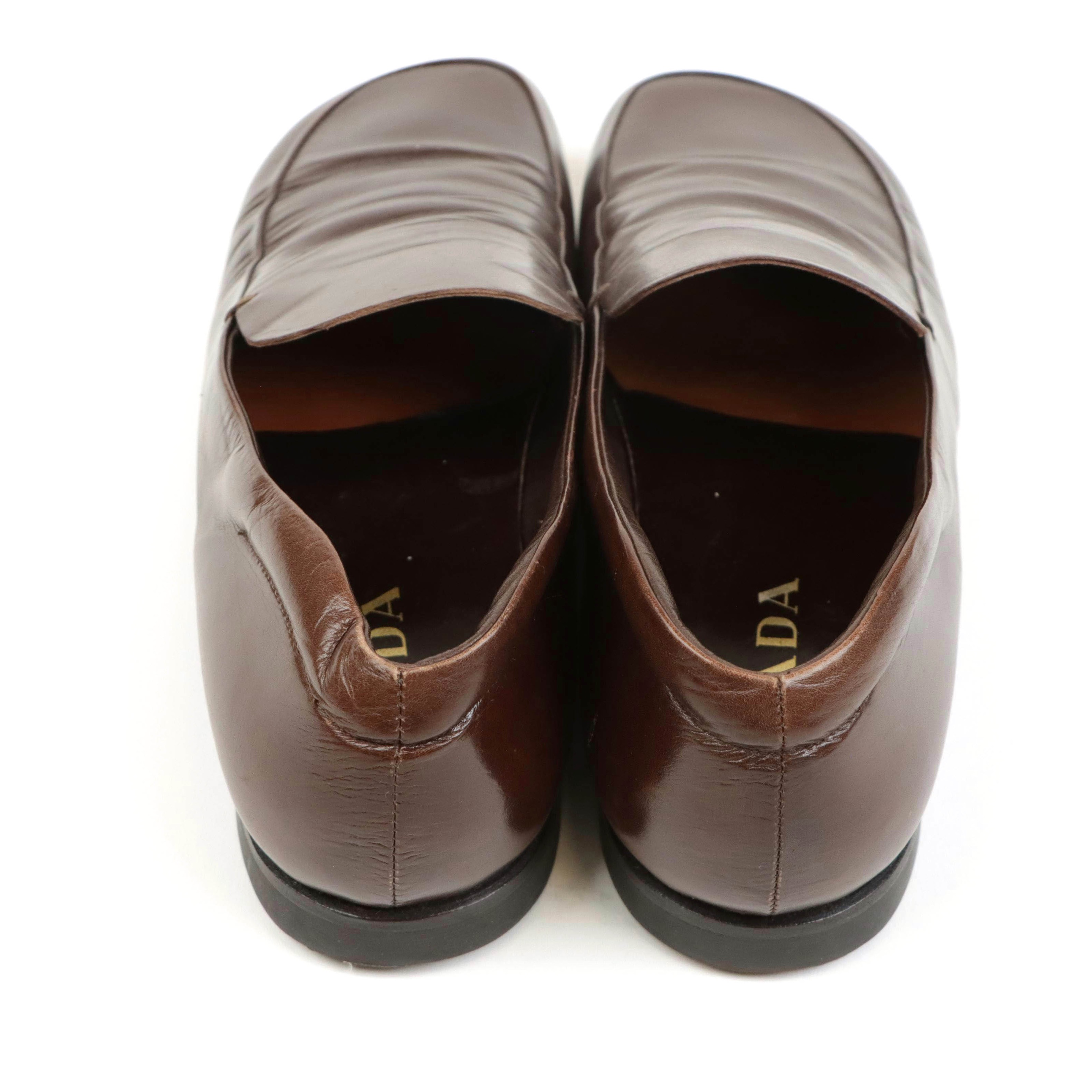 Men's Prada Brown Leather Loafers