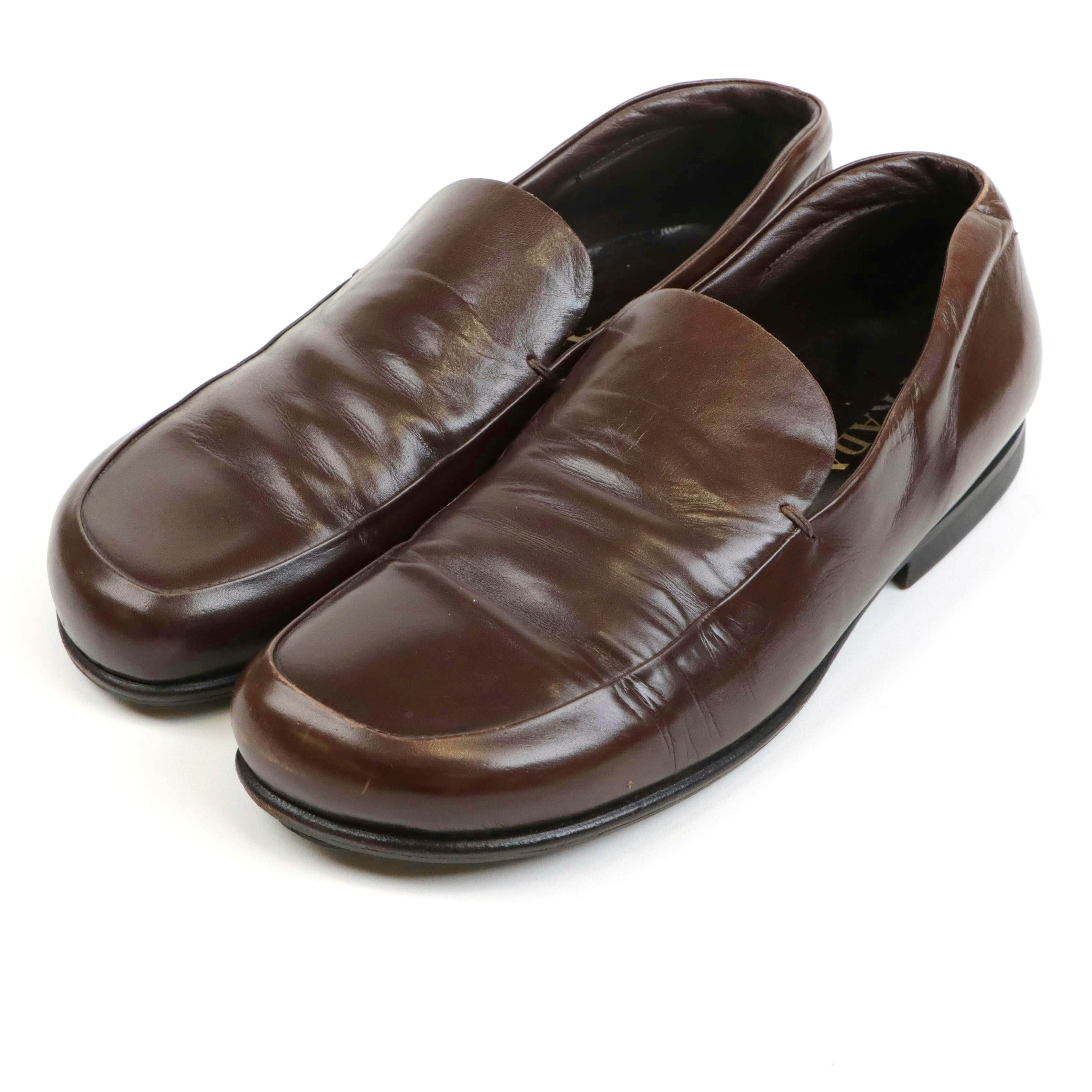Men's Prada Brown Leather Loafers